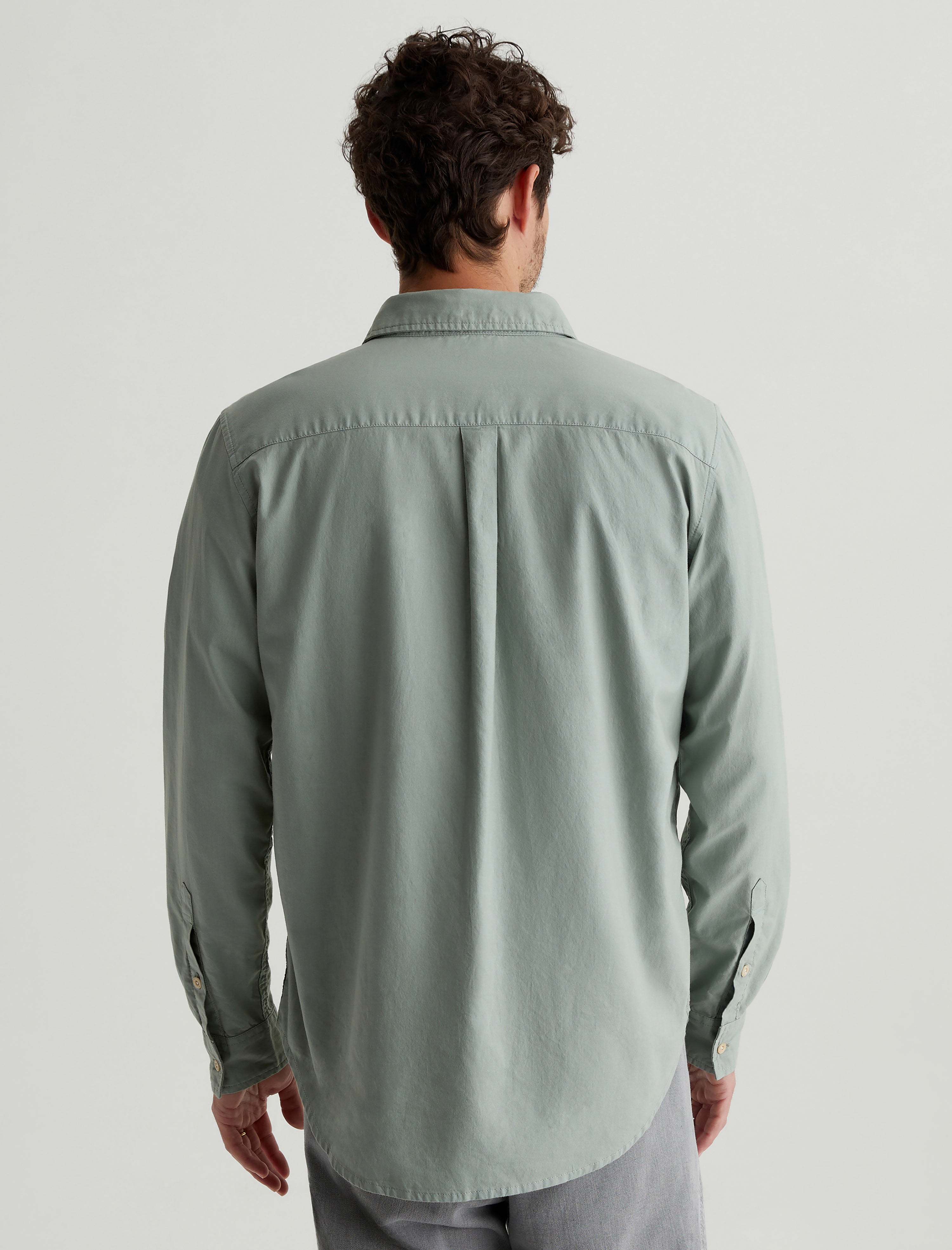 Aiden Shirt Matcha Latte Classic Button Up Shirt Men Top Photo 7