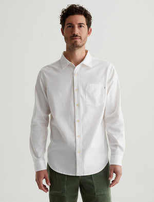 Aiden Shirt White Classic Button Up Shirt Men Top Photo 1