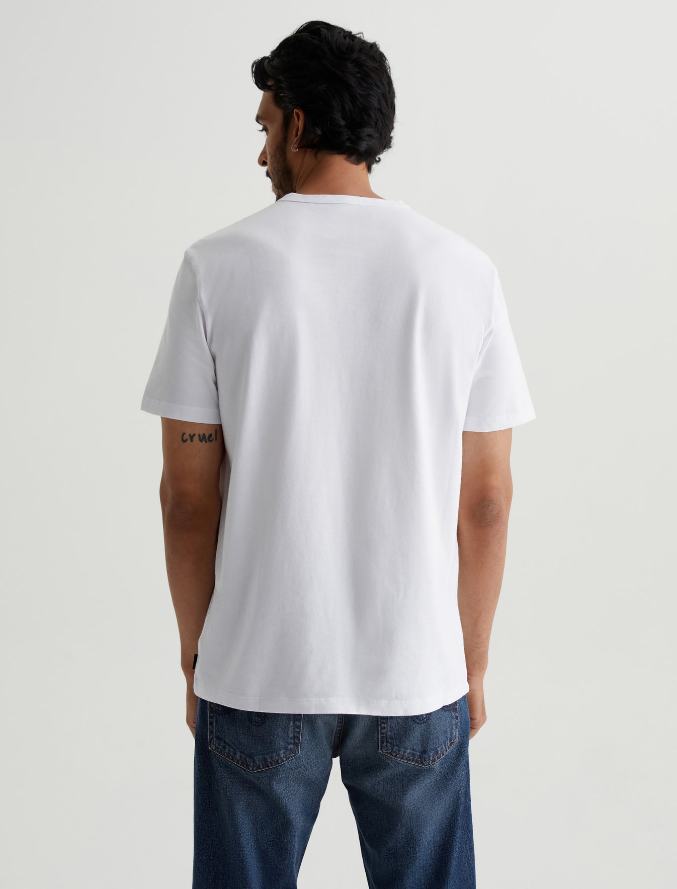 Mens Bryce Short Sleeve Henley True White at AG Jeans Official Store