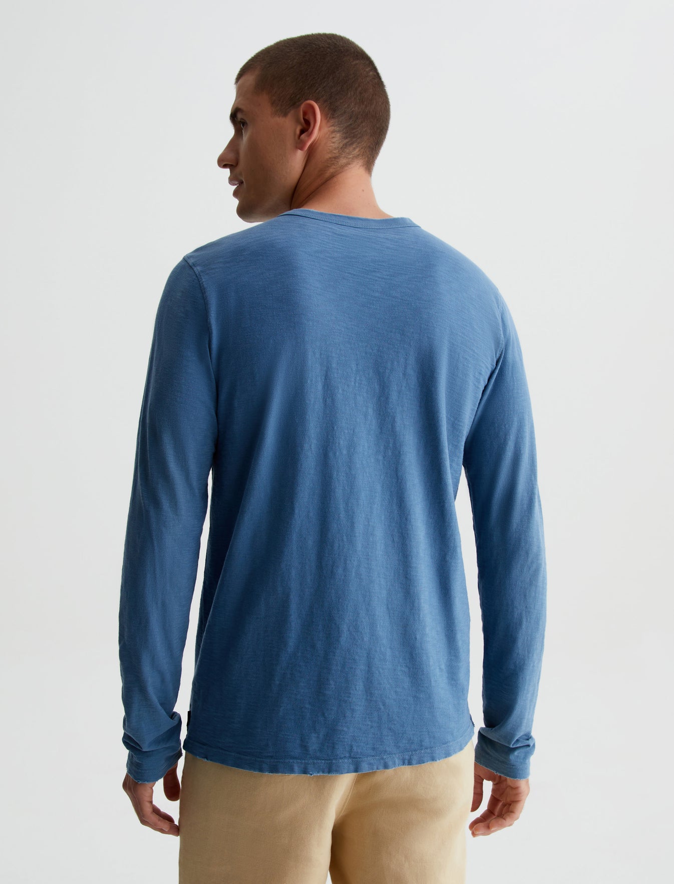 Bryce L/S Henley 5 Years Rio Azul Classic Fit Long Sleeve Henley T-Shirt Mens Top Photo 6