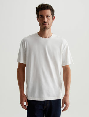 Wesley Crew Ivory Dust Relaxed T-Shirt Men Top Photo 1