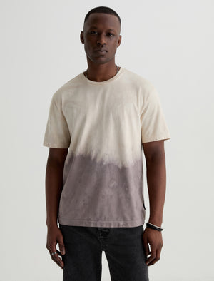 Wesley Crew Natural Dye Grey Multi Earth Day Collection Relaxed T shirt Men Top Photo 1