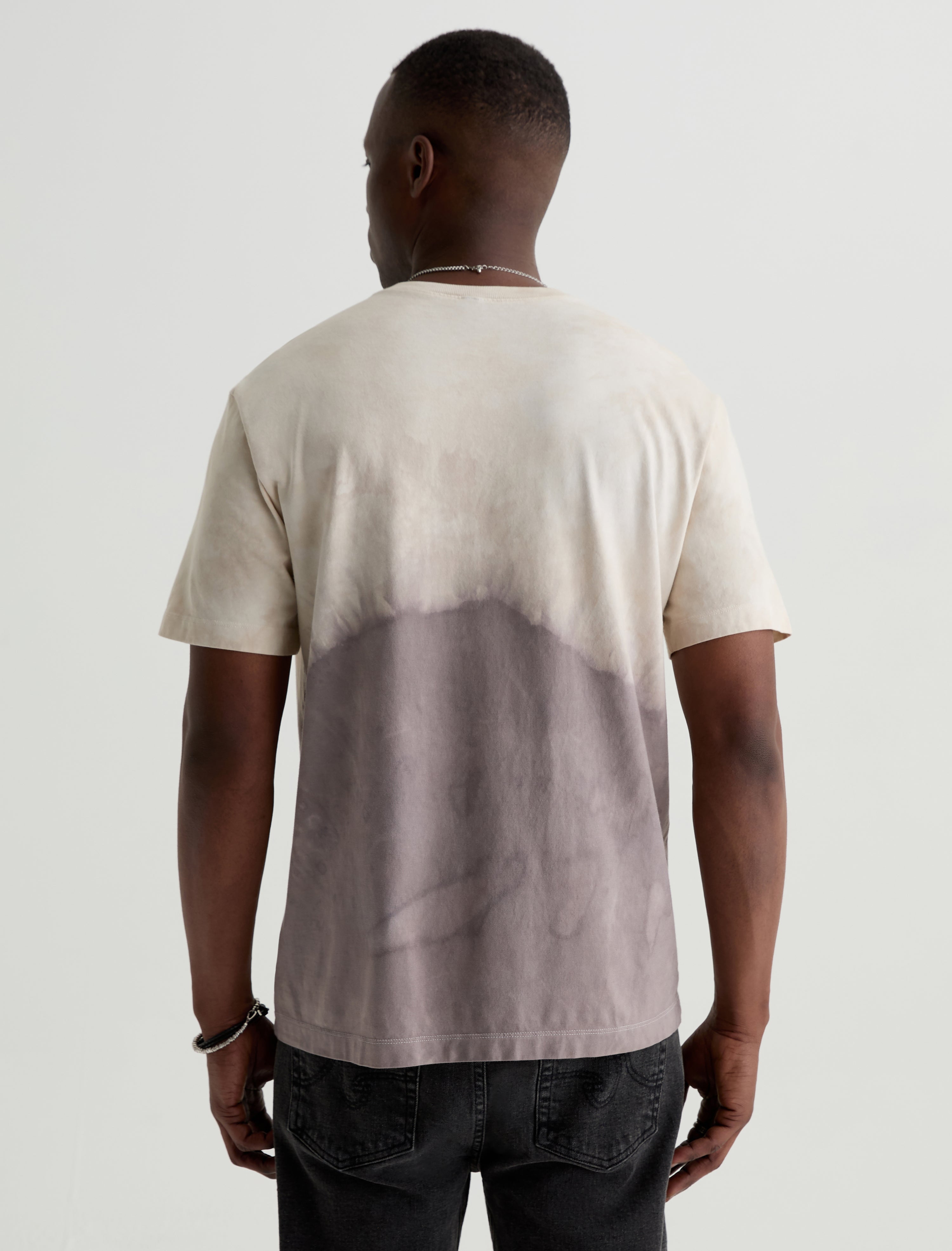 Wesley Crew Natural Dye Grey Multi Earth Day Collection Relaxed T shirt Men Top Photo 7