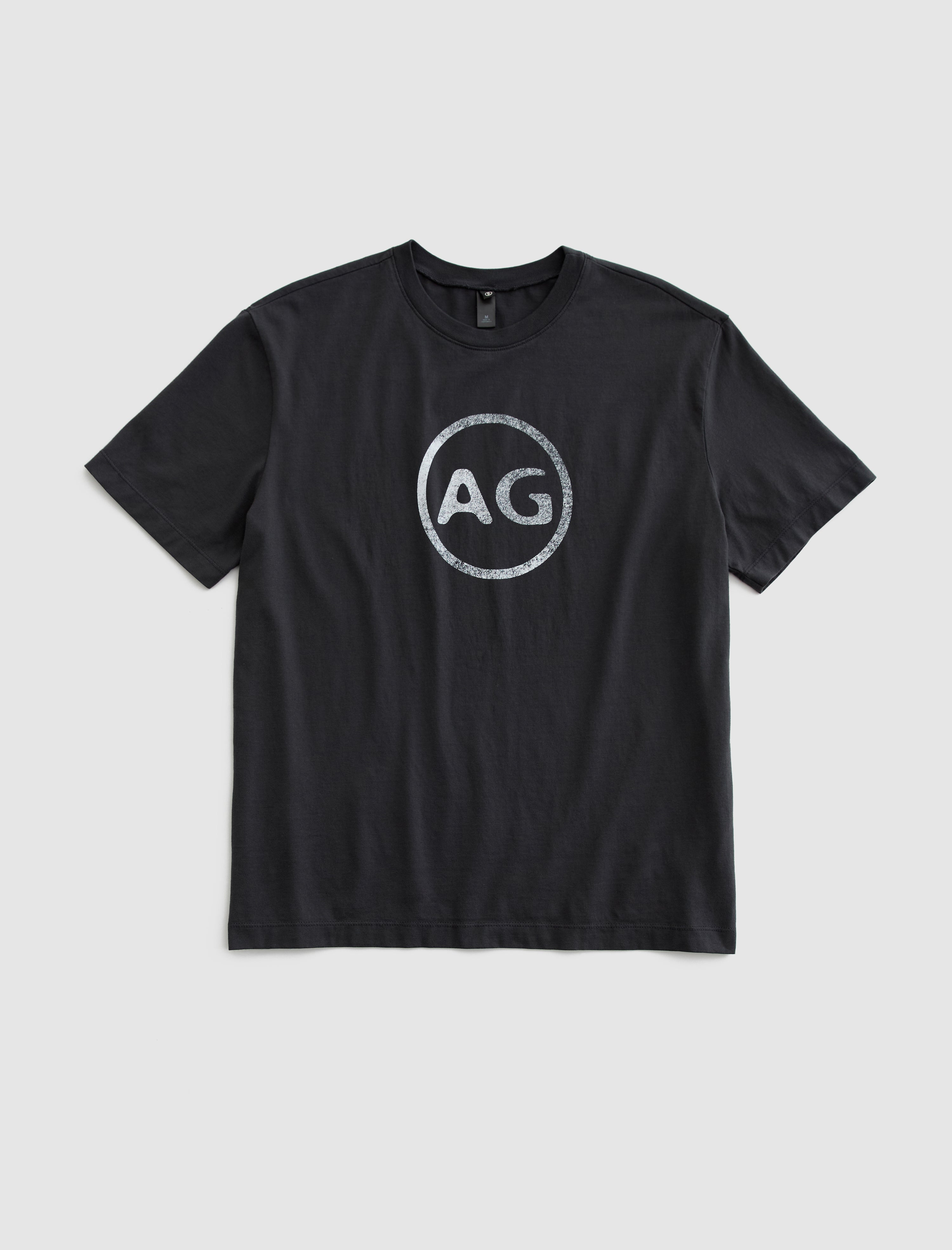 Wesley Crew Ag Distressed Logo Relaxed T-Shirt Men Top Photo 1