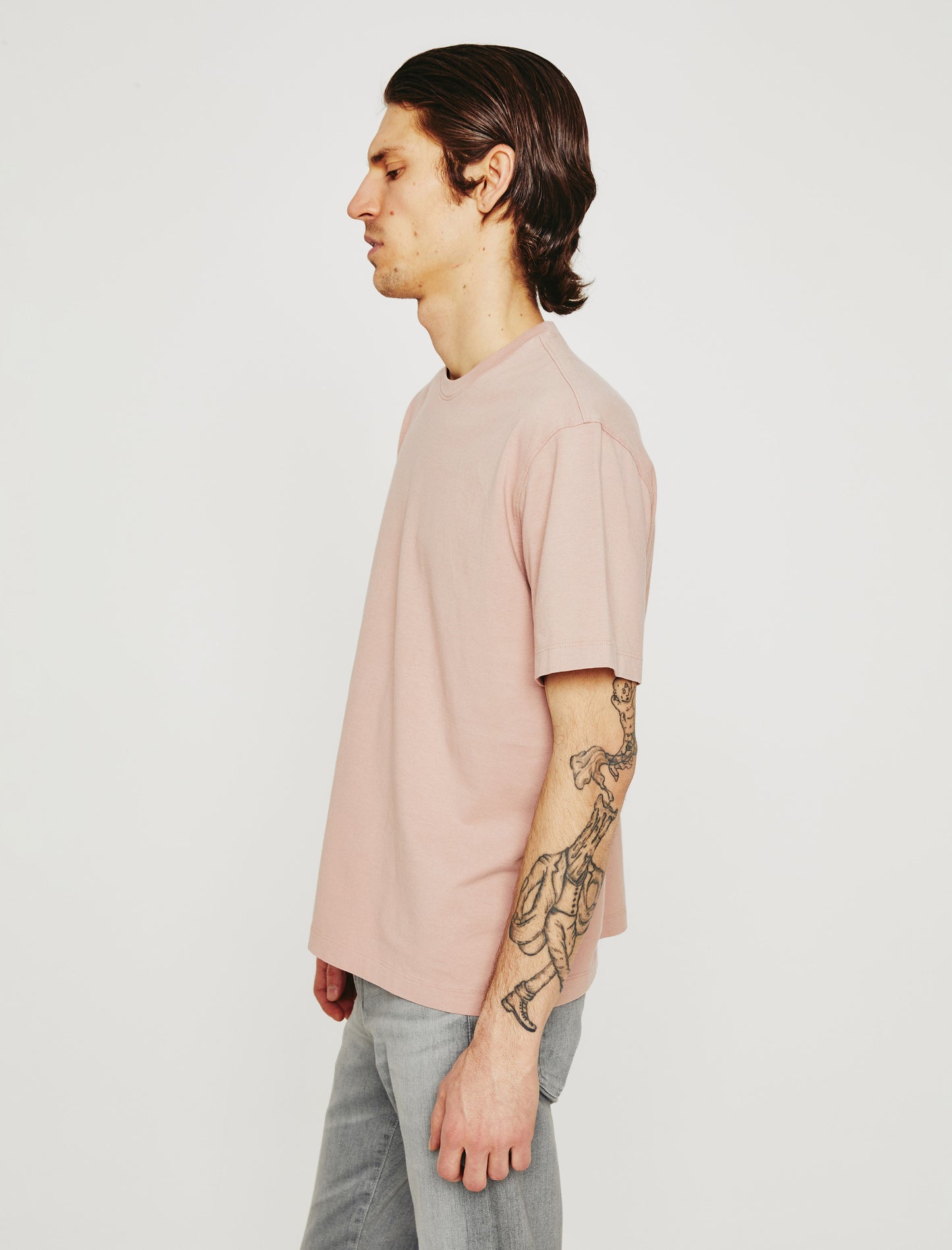 Wesley Crew Rose Cloud Relaxed T-Shirt Men Top Photo 5