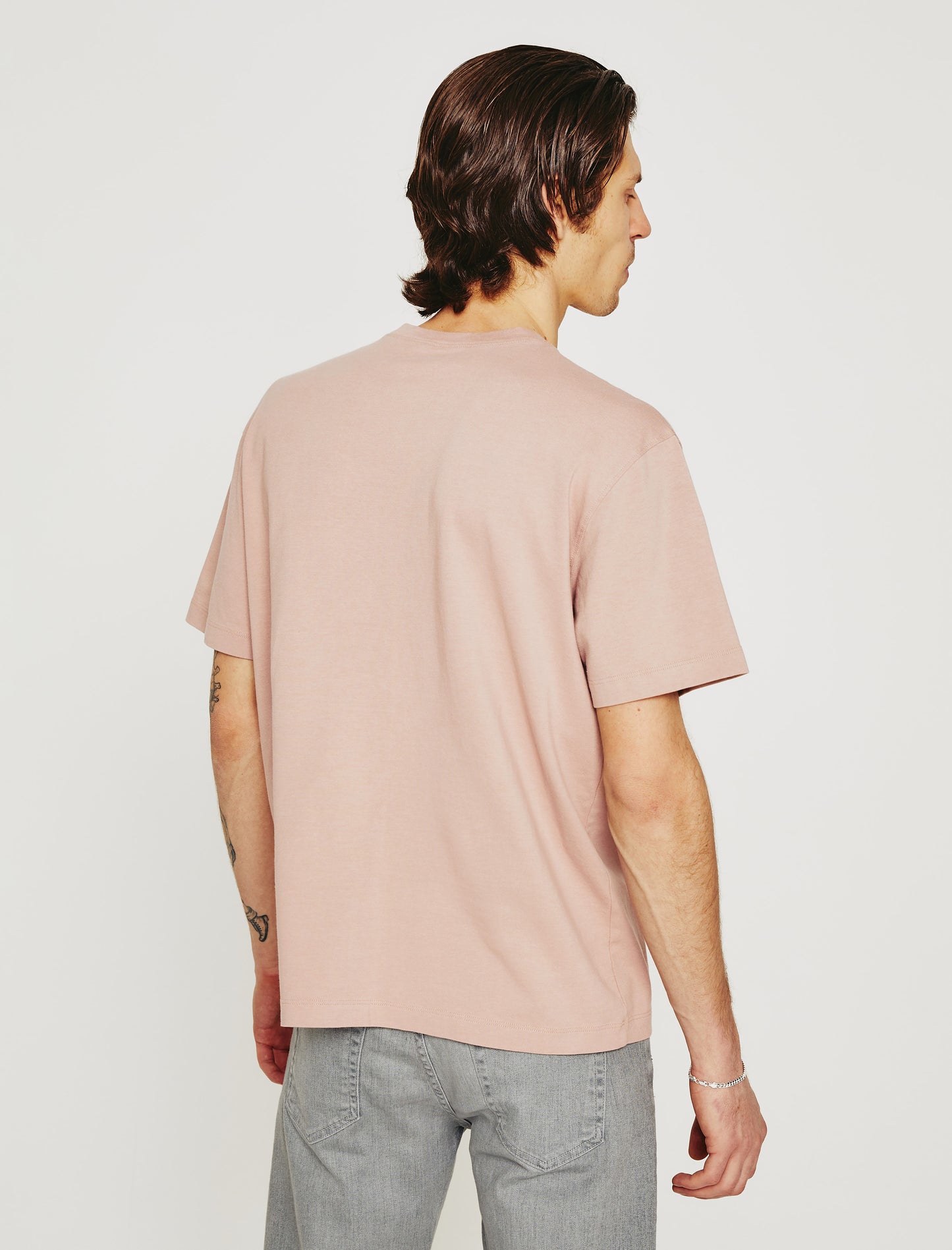 Wesley Crew Rose Cloud Relaxed T-Shirt Men Top Photo 7