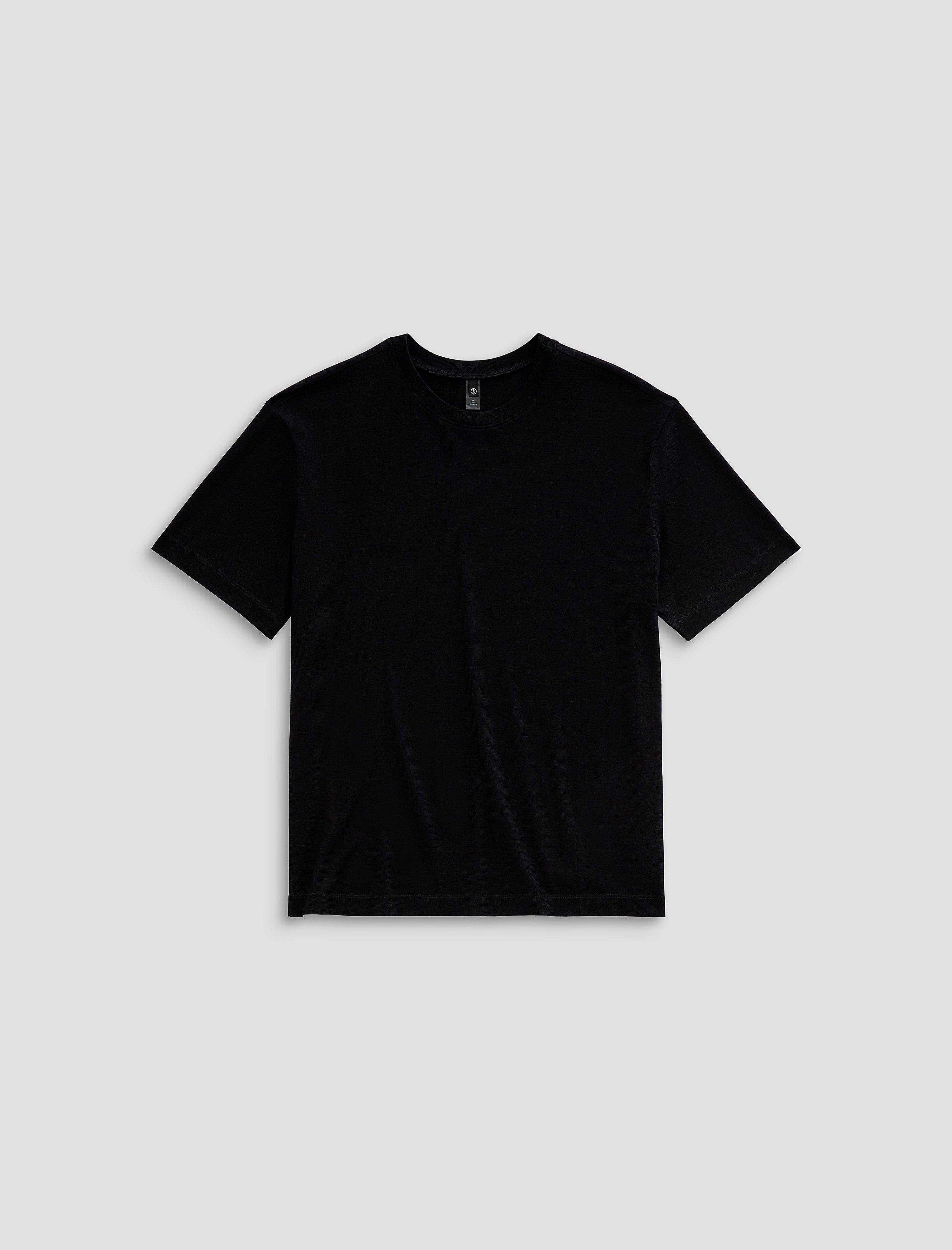 Wesley Crew True Black Relaxed Fit S/S T-Shirt Mens Tops Photo 9