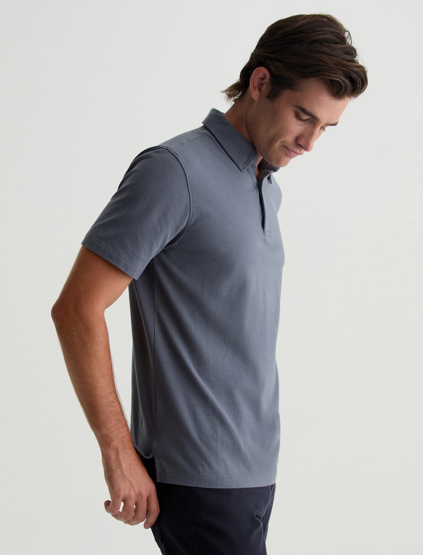 dark grey polo t shirt