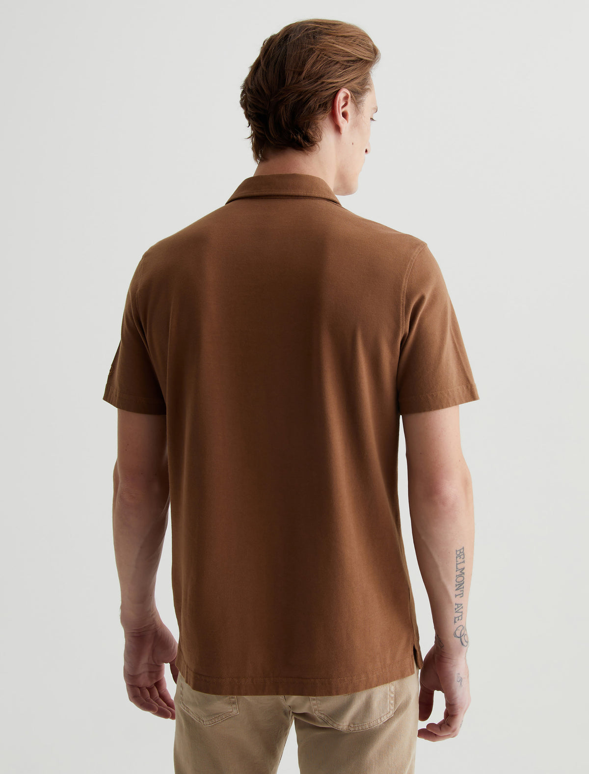dark brown polo shirt mens