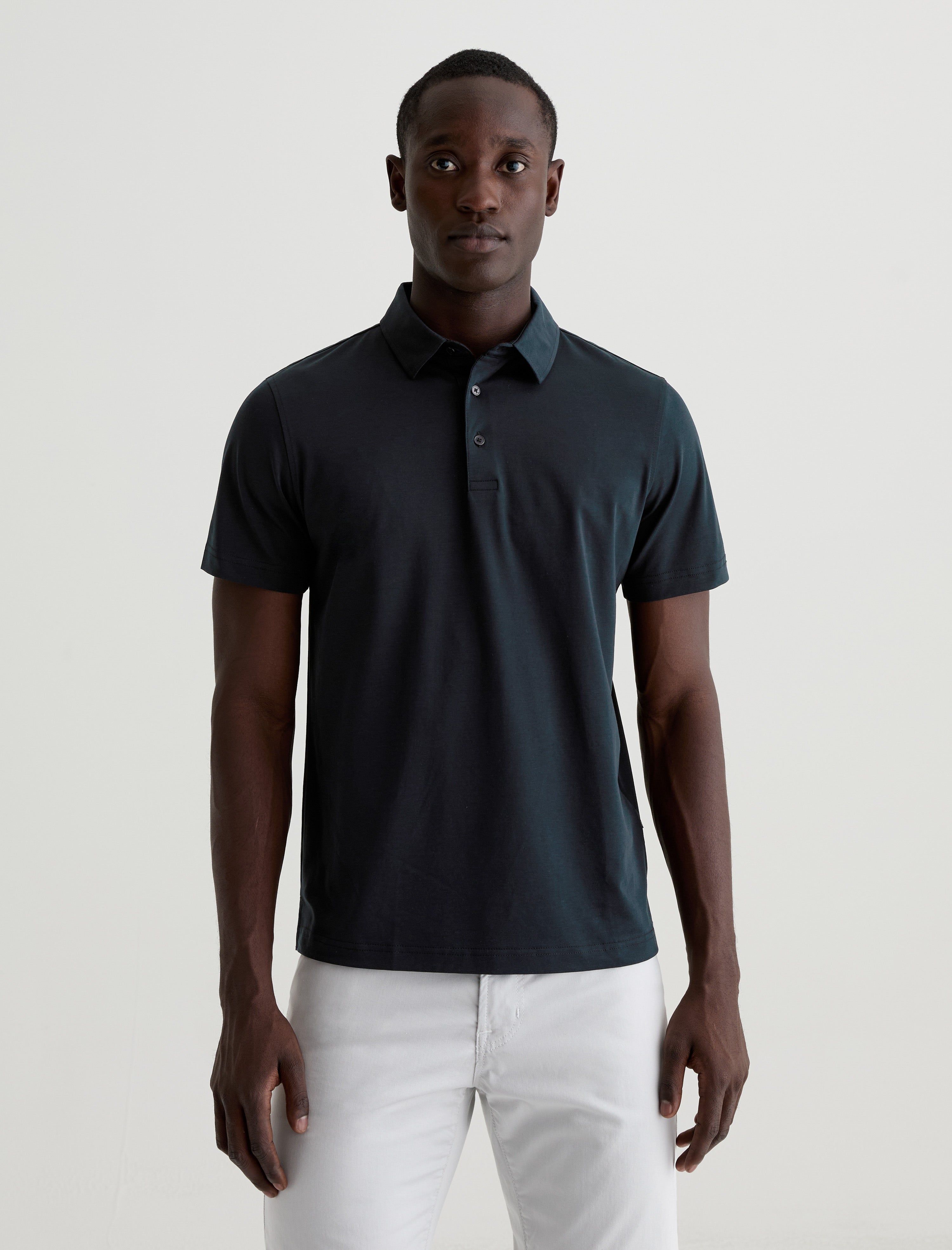 Bryce Polo True Black Classic Fit Short Sleeve Polo T-Shirt Men Top Photo 1