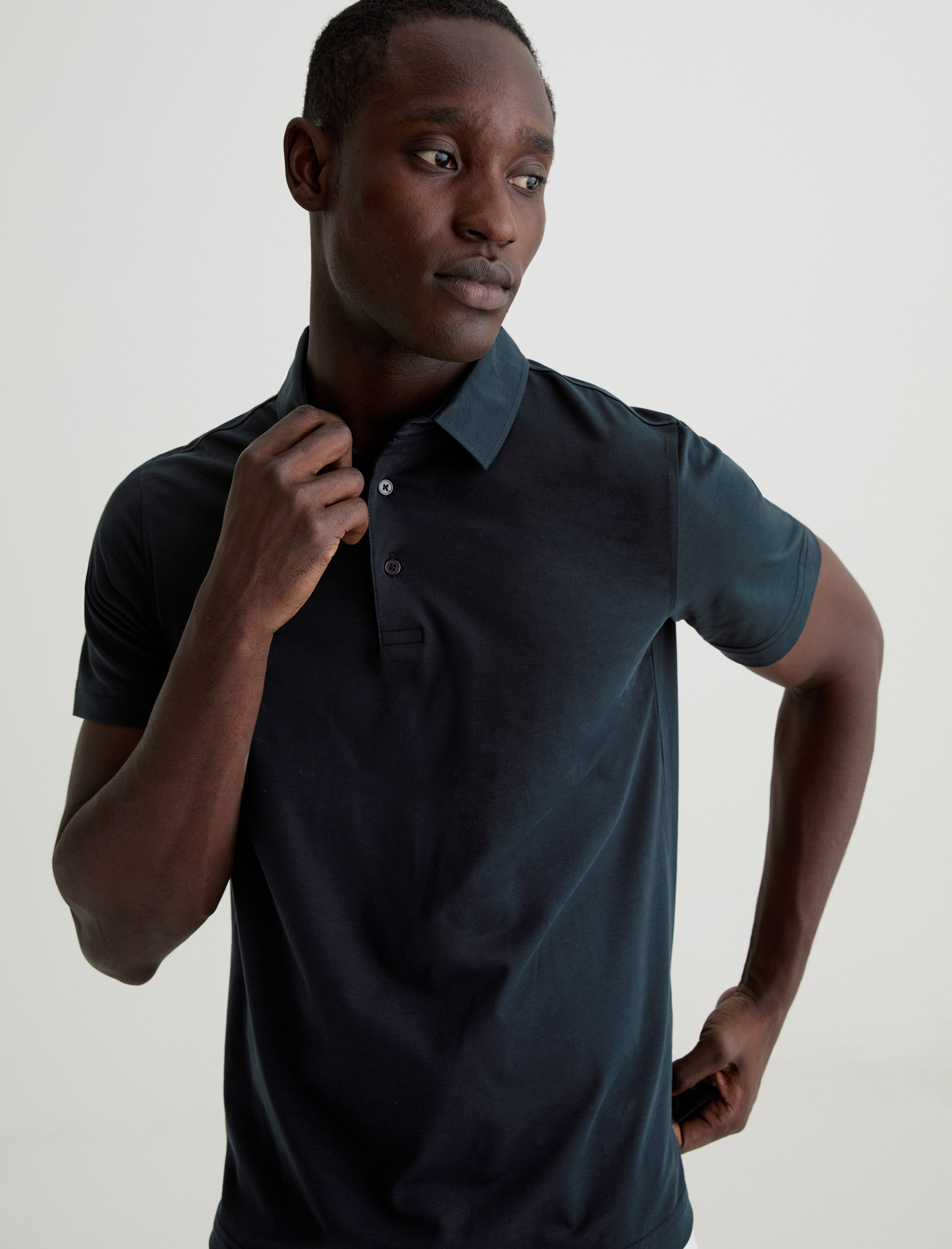 Bryce Polo True Black Classic Fit Short Sleeve Polo T-Shirt Men Top Photo 2