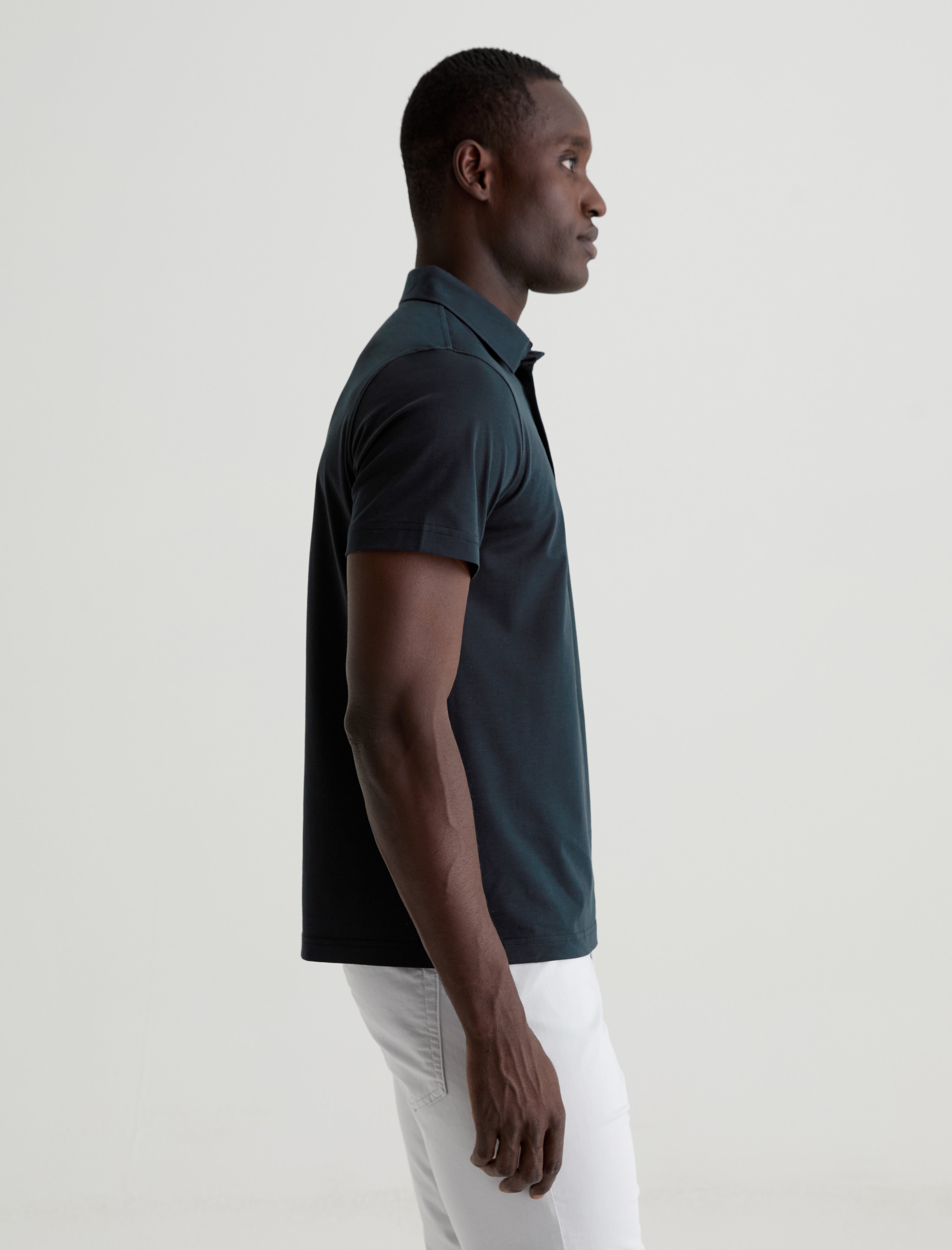 Bryce Polo True Black Classic Fit Short Sleeve Polo T-Shirt Men Top Photo 3