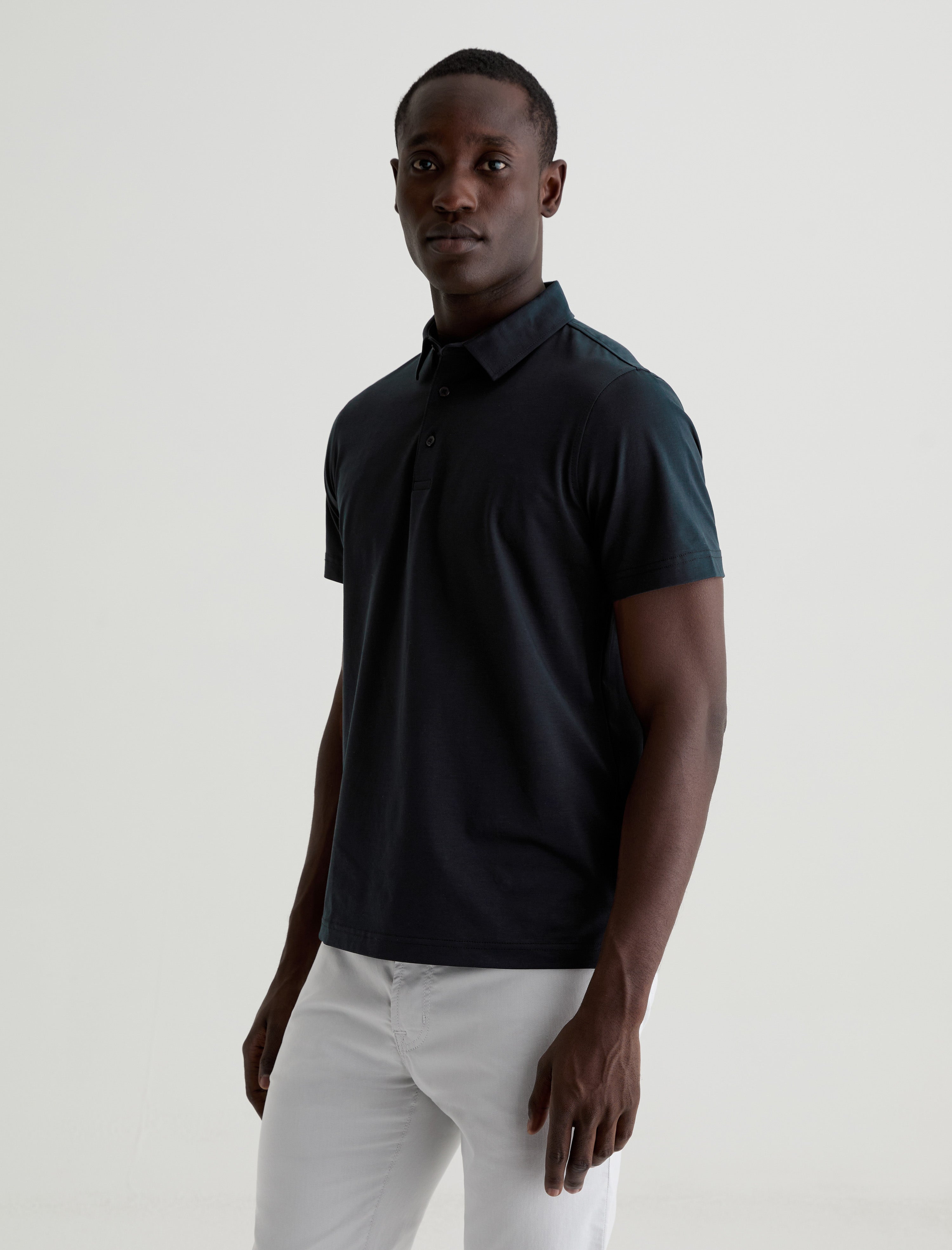 Bryce Polo True Black Classic Fit Short Sleeve Polo T-Shirt Men Top Photo 6