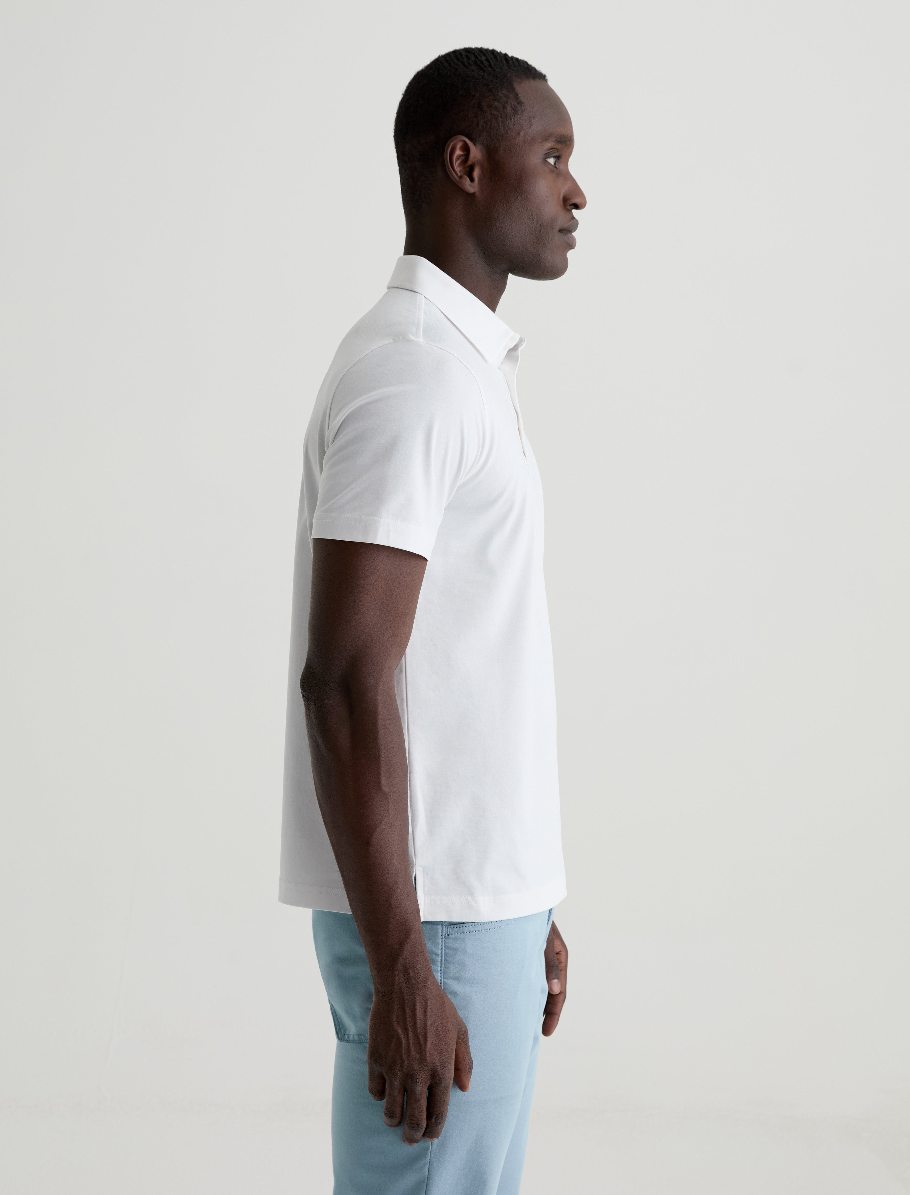 Bryce Polo True White Classic Fit Short Sleeve Polo T-Shirt Men Top Photo 3