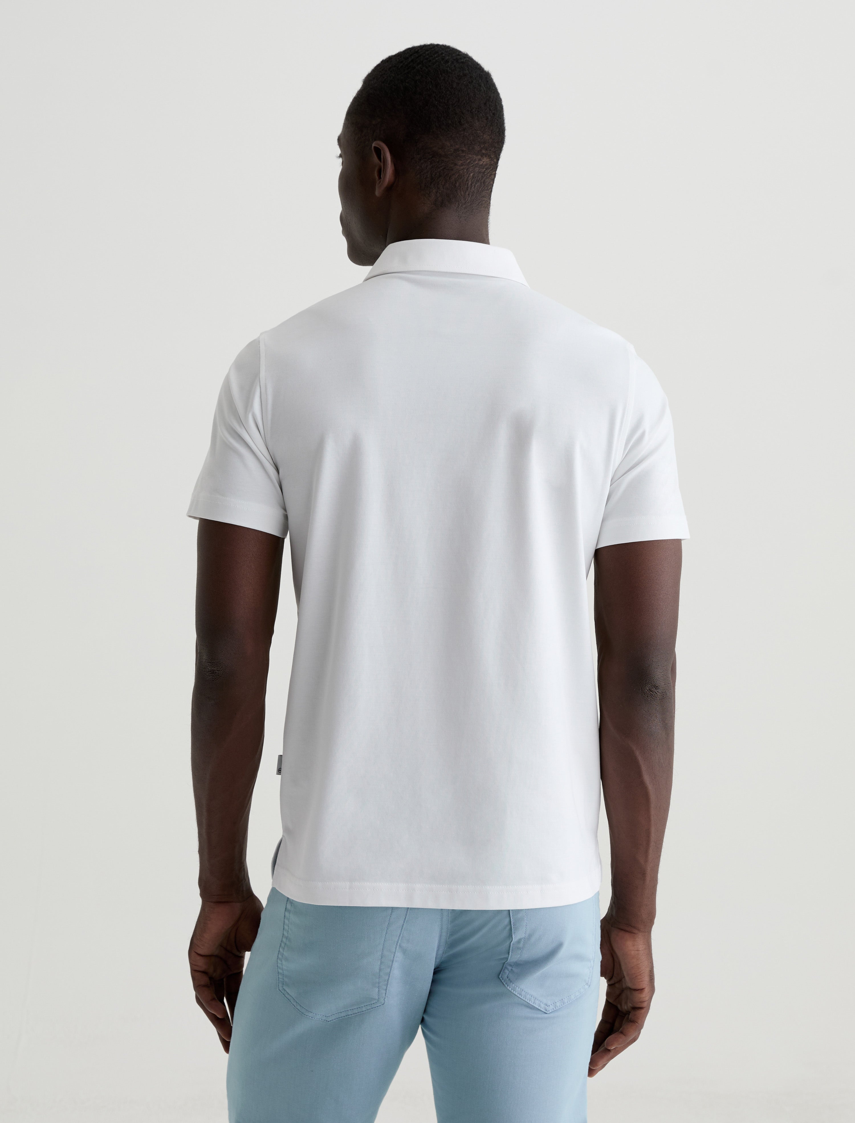 Bryce Polo True White Classic Fit Short Sleeve Polo T-Shirt Men Top Photo 7