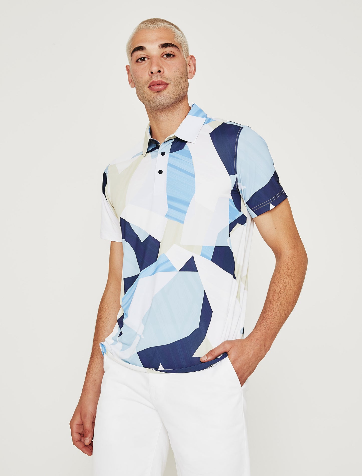 Bryce Polo Color Blocks Classic Short Sleeve Polo (Performance) Men Top Photo 1