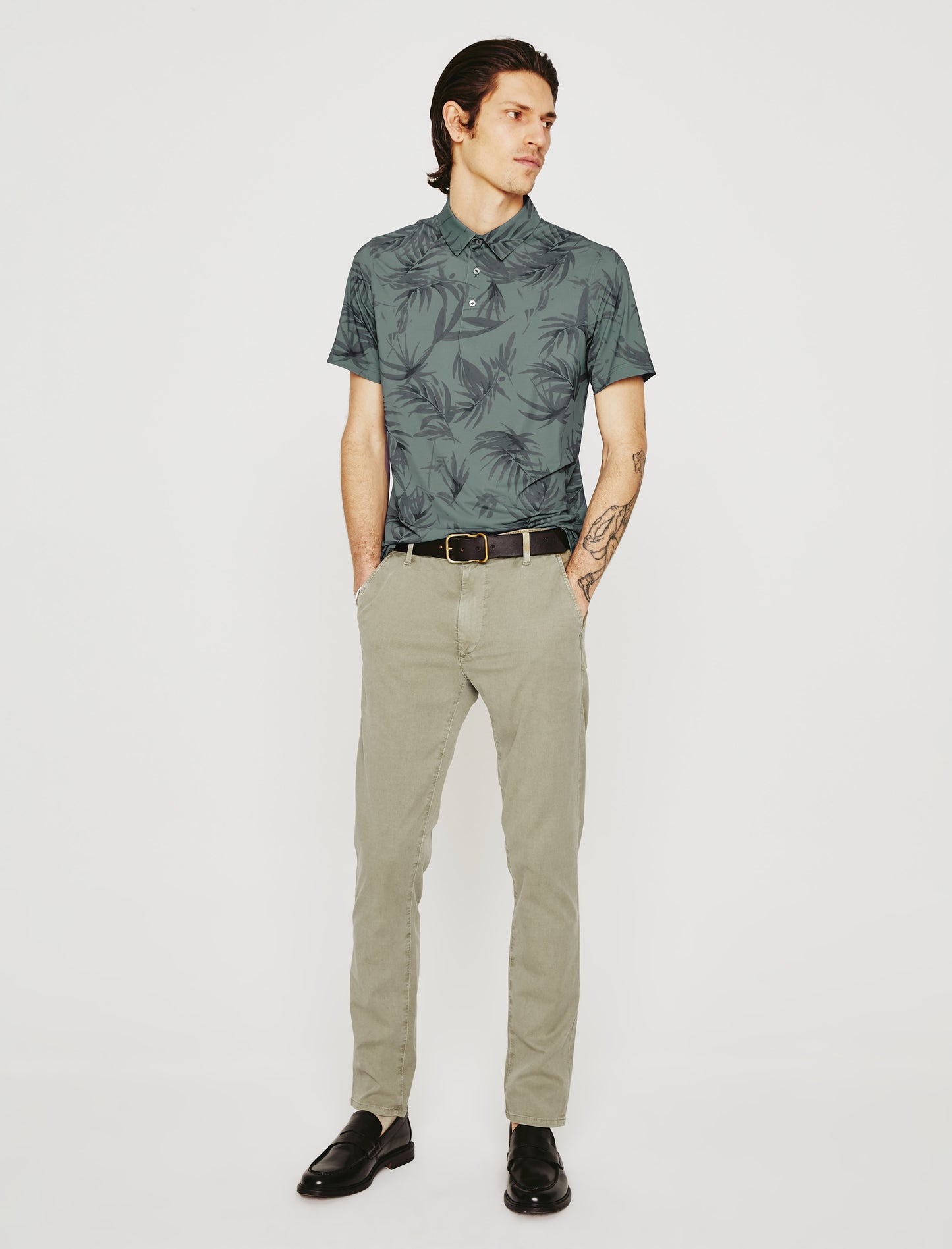 Bryce Polo BREEZE GREEN MULTI Classic Short Sleeve Polo (Performance) Men Top Photo 2