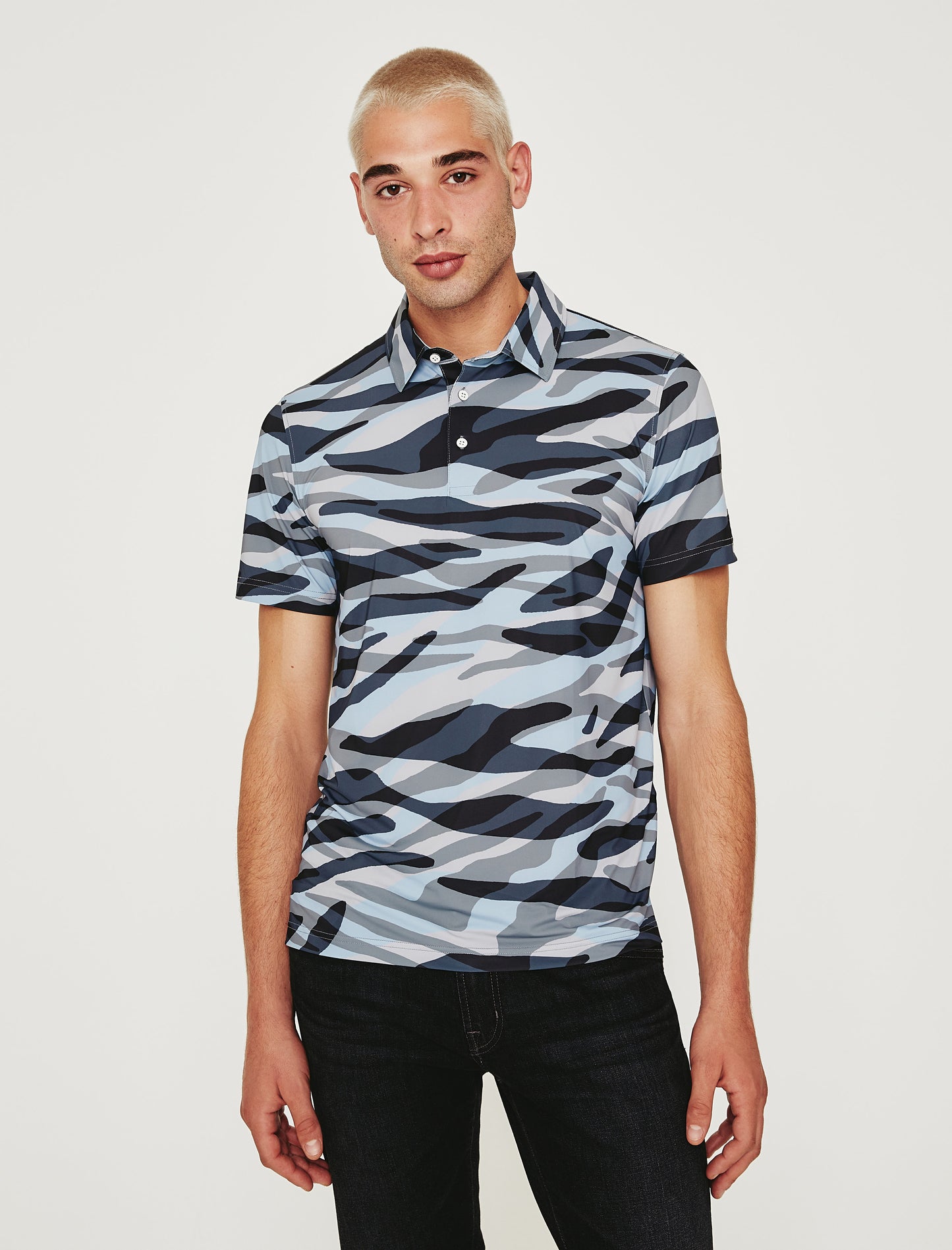 Bryce Polo Water Zebra Classic Short Sleeve Polo (Performance) Men Top Photo 1