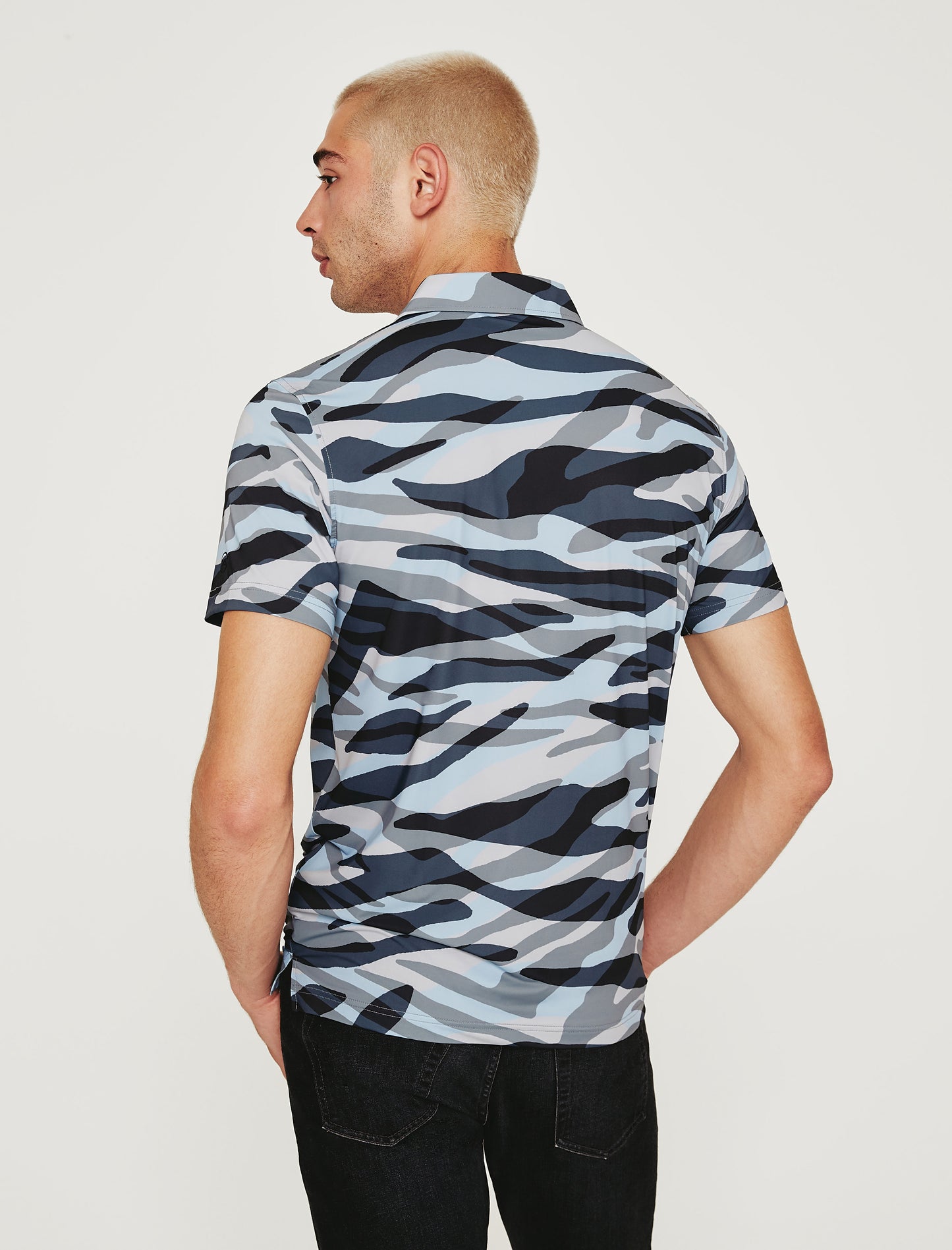 Bryce Polo Water Zebra Classic Short Sleeve Polo (Performance) Men Top Photo 4