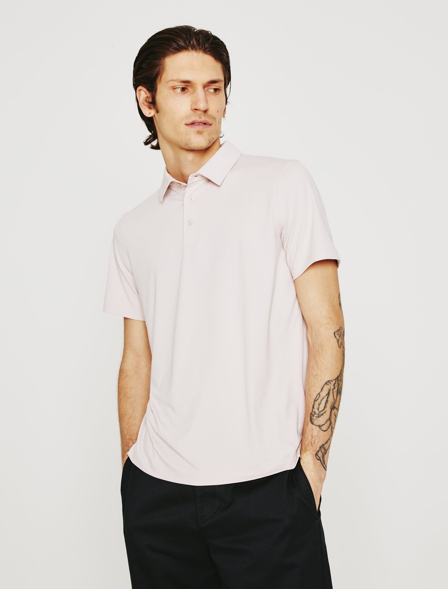 Bryce Polo Vintage Pink Classic Short Sleeve Polo (Performance) Men Top Photo 1