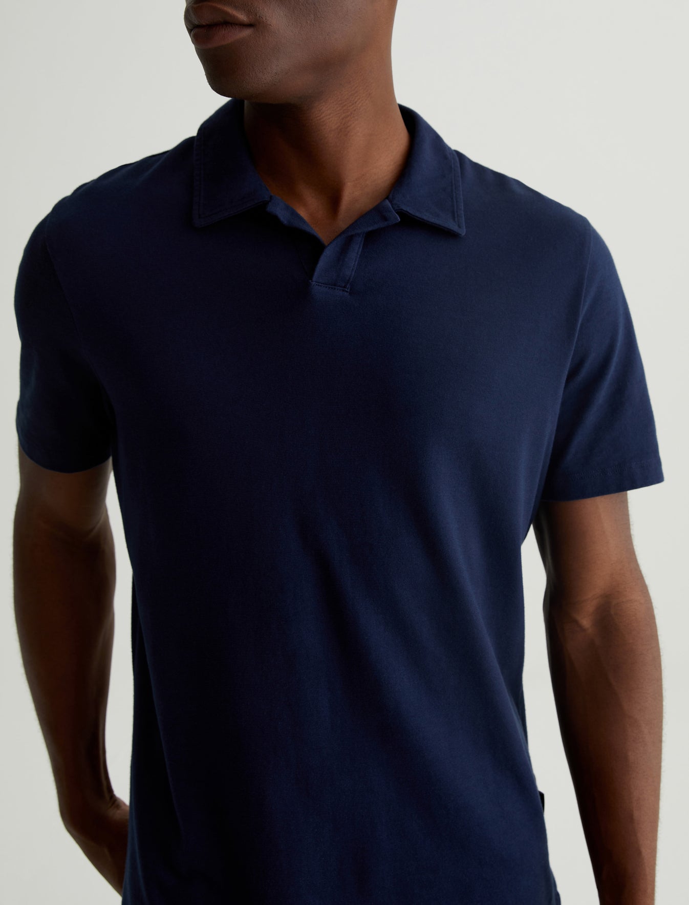 Mens Bryce Johnny Collar Deep Navy Photo 2