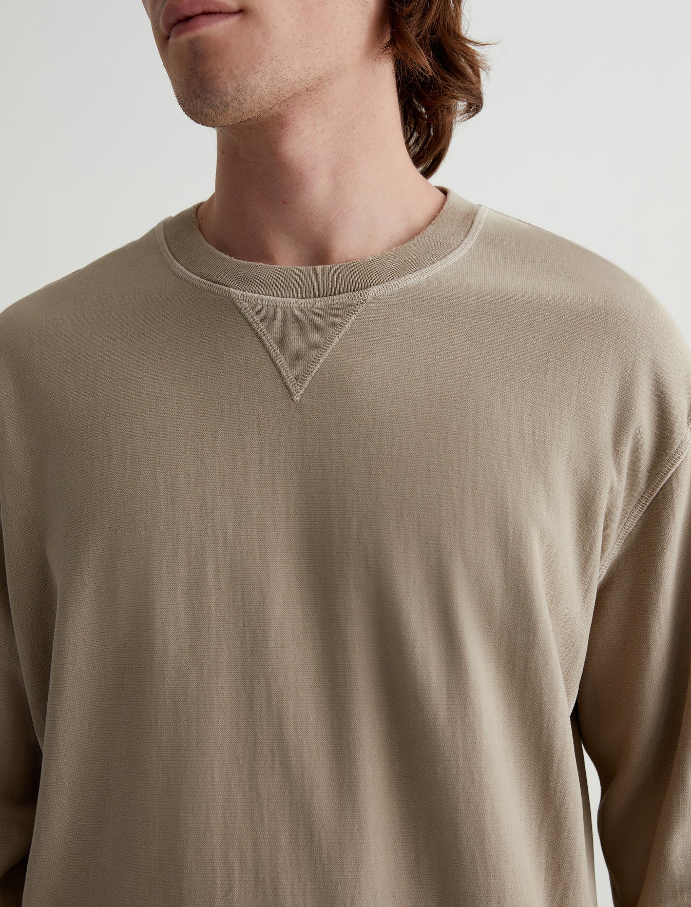 Arc Panelled Sweatshirt 5 Years Light Truffle Relaxed Fit Crew Neck Panelled Mens Top Photo 3