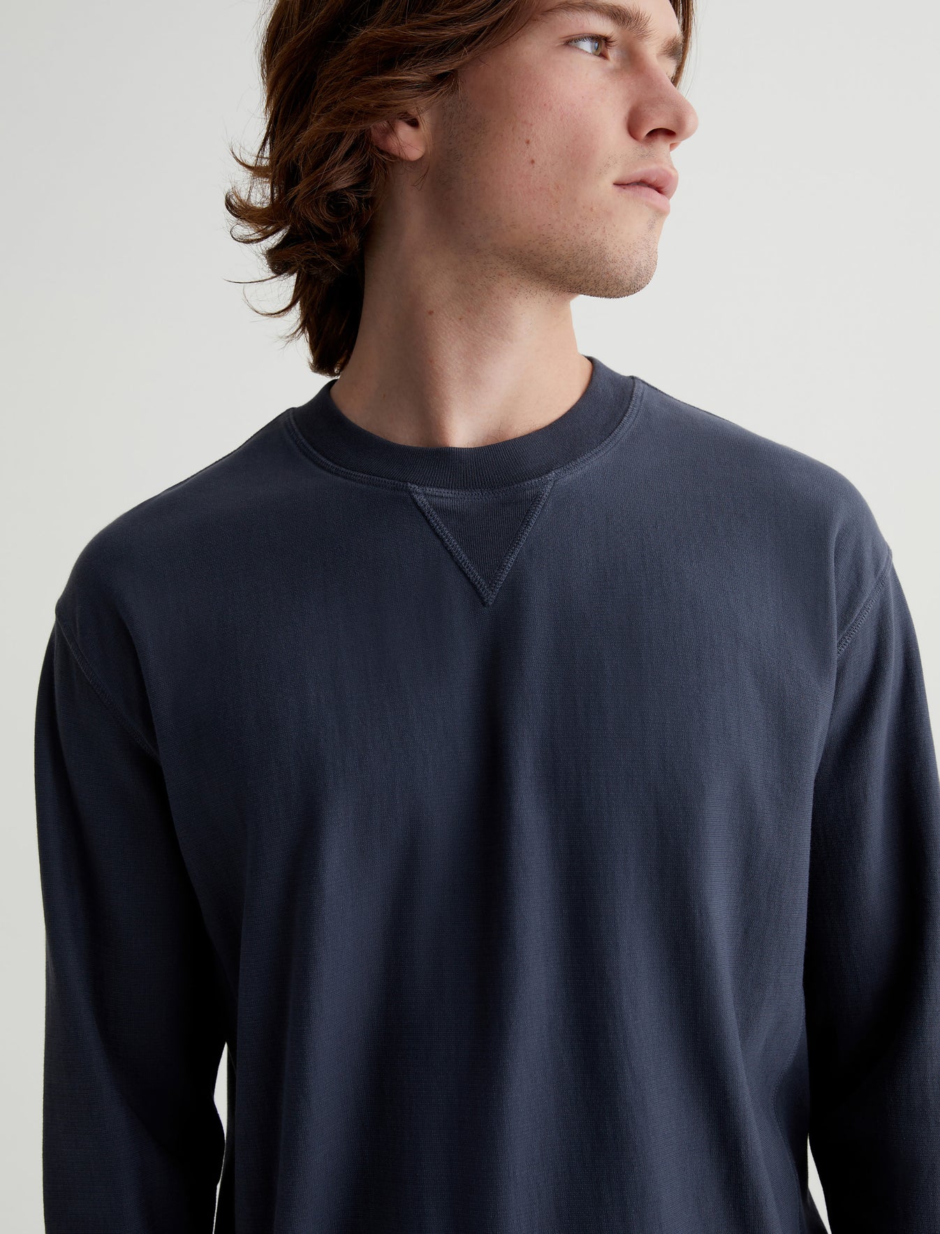 Arc Panelled Sweatshirt 5 Years Melange Smoke Relaxed Fit Crew Neck Panelled Mens Top Photo 3