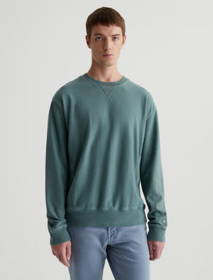 Arc Panelled Sweatshirt Sulfur Thorn Field Relaxed Fit Crew Neck Panelled Men Top Photo 1