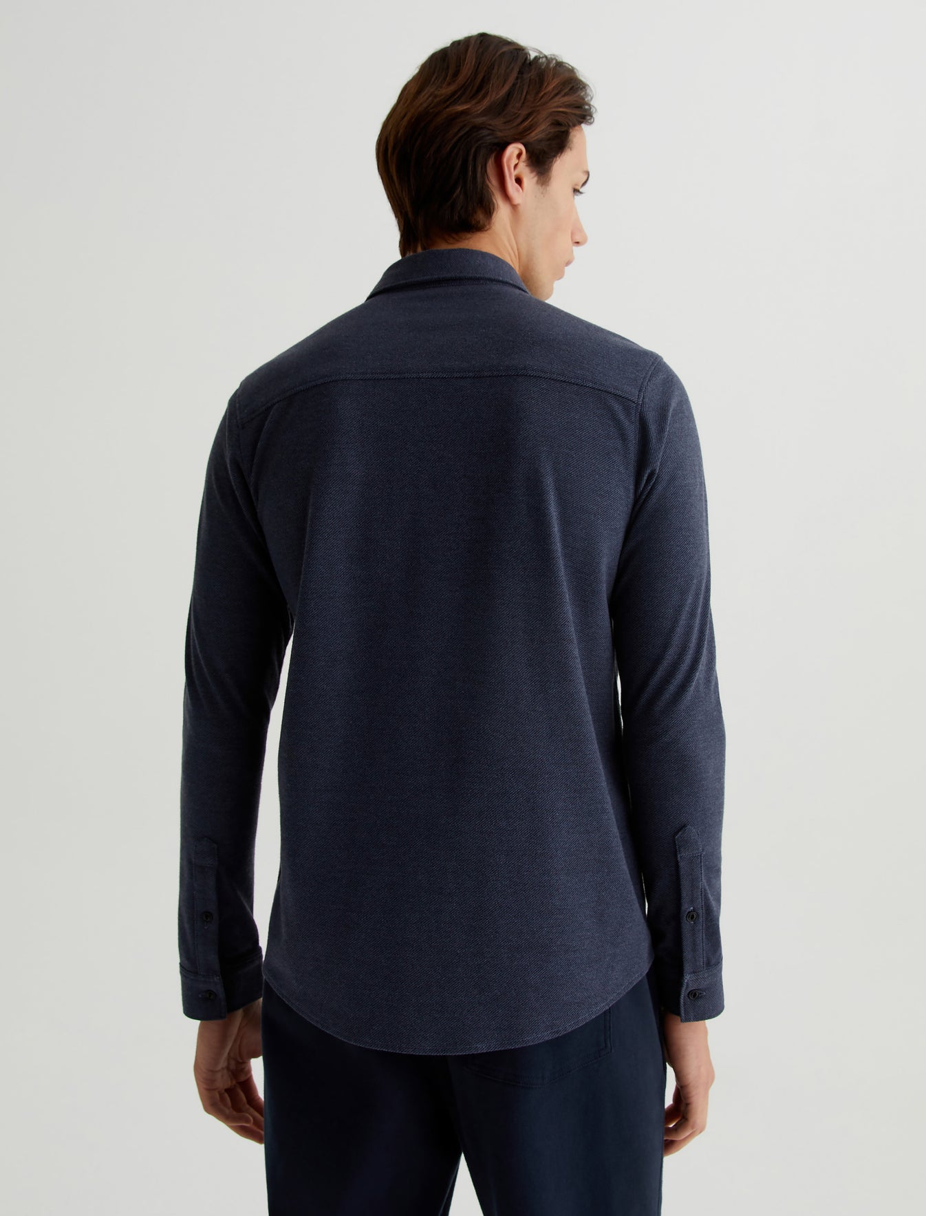 Mason Shirt Heather Charcoal/Blue Note Classic Fit Long Sleeve Button Up Shirt Mens Top Photo 6