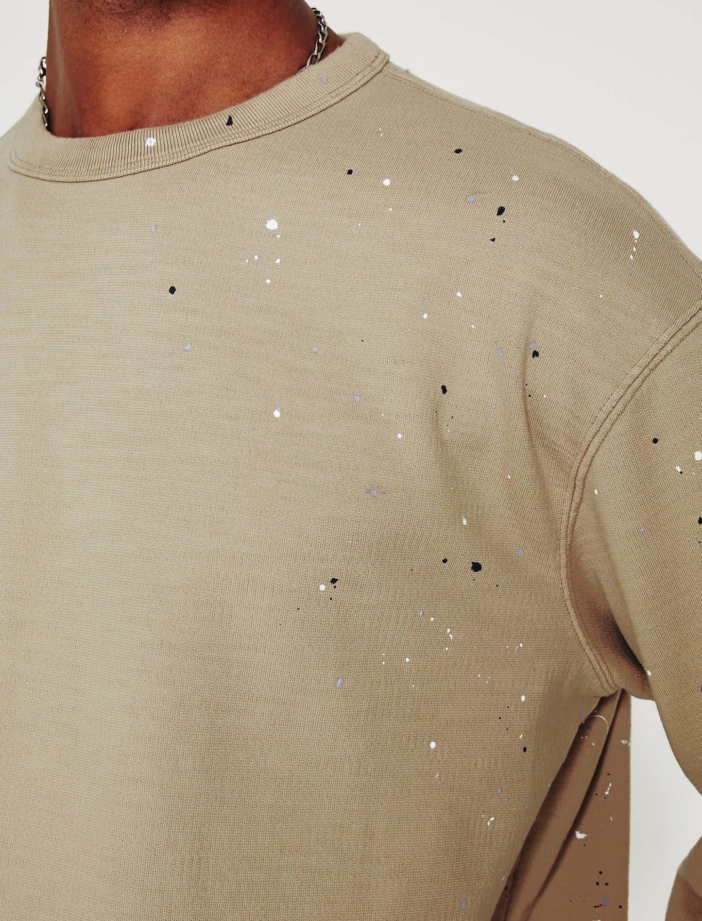 Arc Crew Stone Dot Natural Multi Relaxed Fit Crew Neck Sweatshirt Mens Top Photo 3