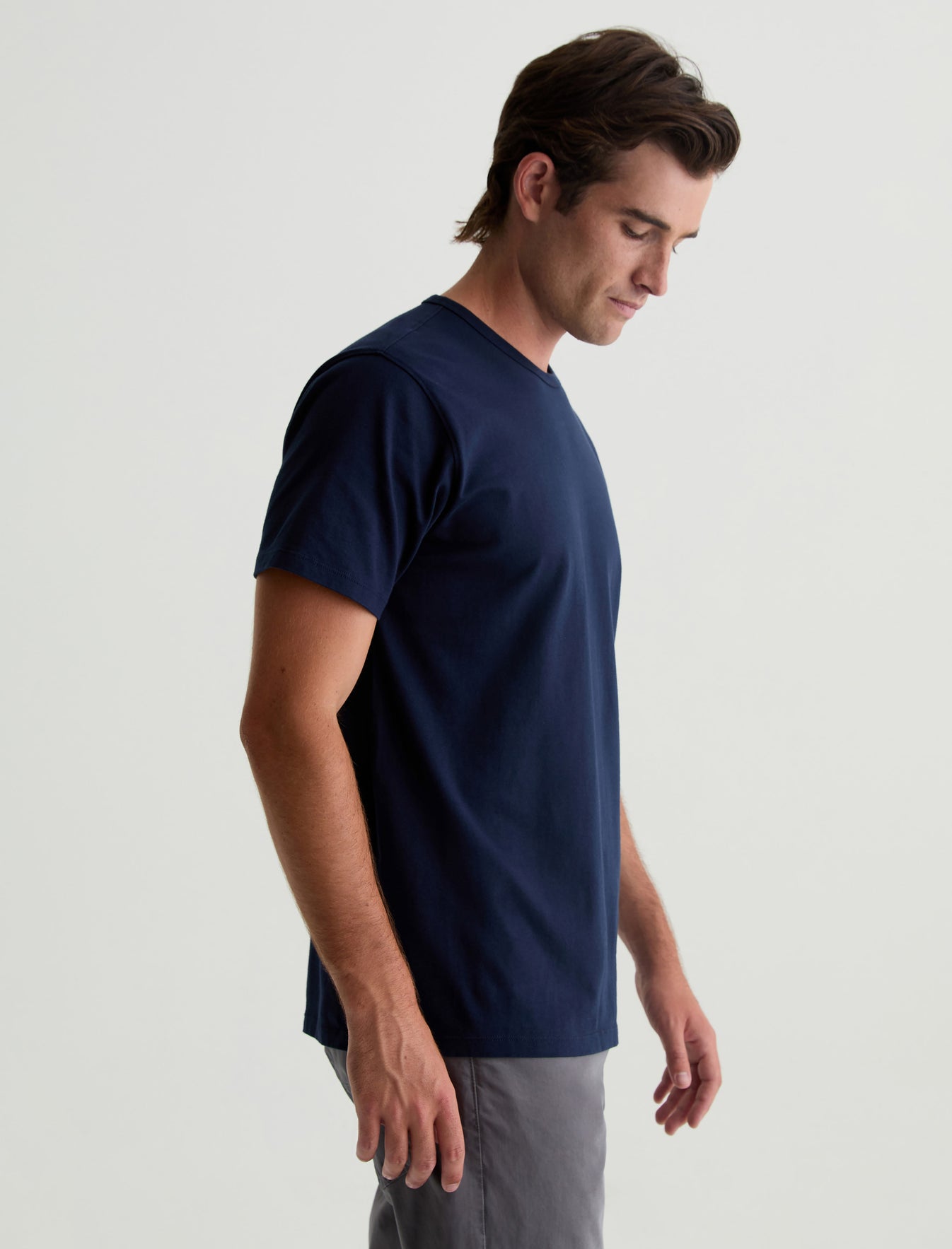 Bryce Crew Deep Navy Classic Fit Short Sleeve Crew Neck T-Shirt Mens Top Photo 3