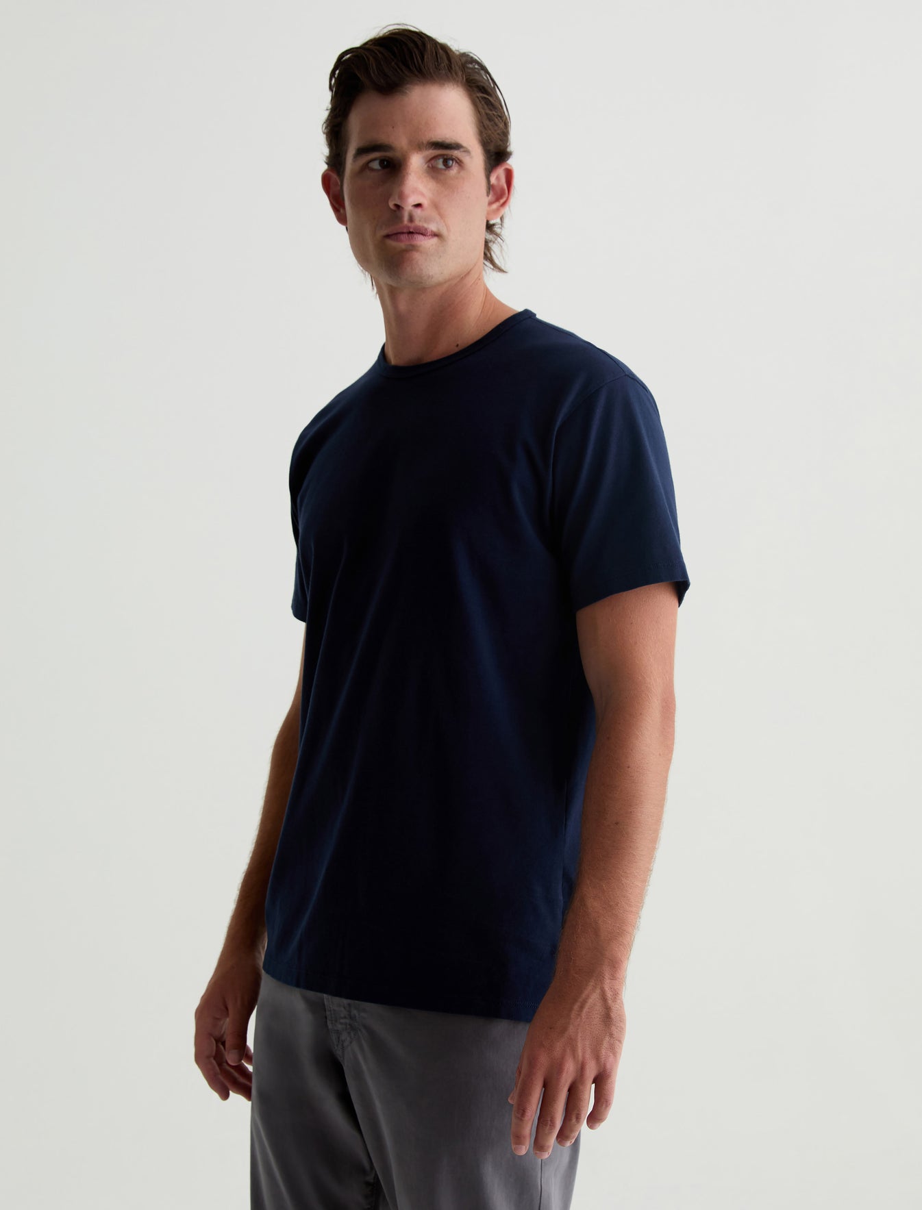 Bryce Crew Deep Navy Classic Fit Short Sleeve Crew Neck T-Shirt Mens Top Photo 6