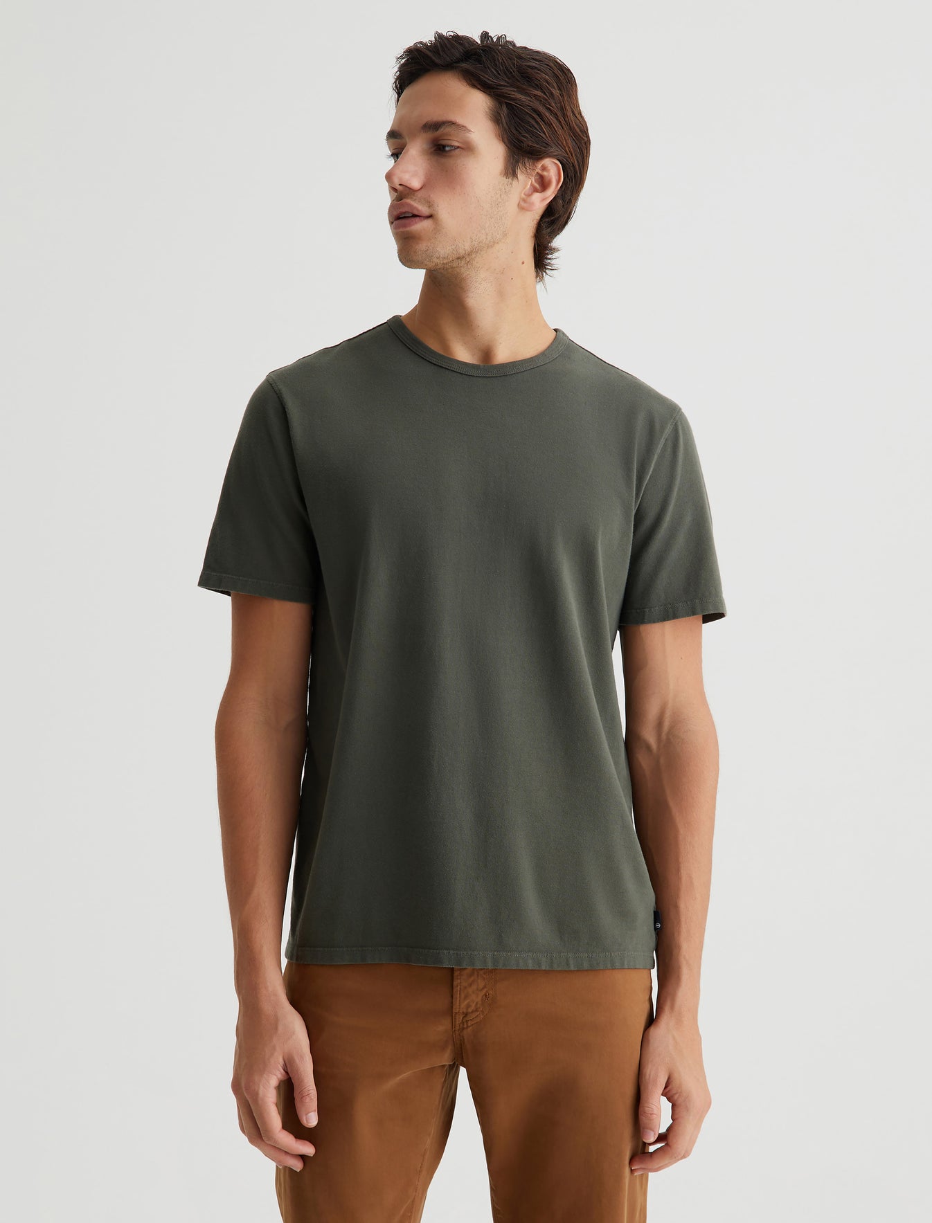 Bryce Crew Forest Moss Classic Crew Neck Men Top Photo 1