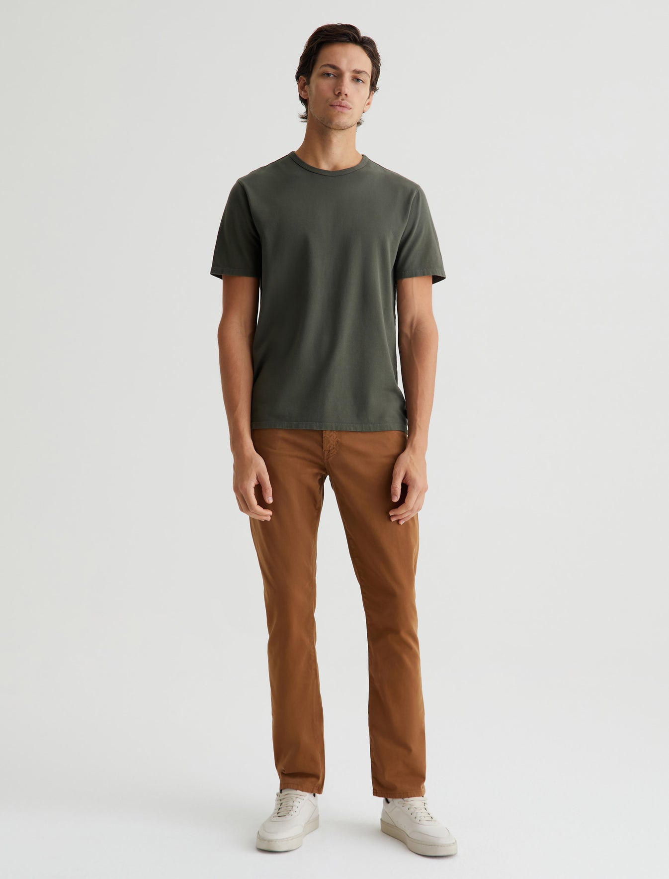Bryce Crew Forest Moss Classic Crew Neck Men Top Photo 3