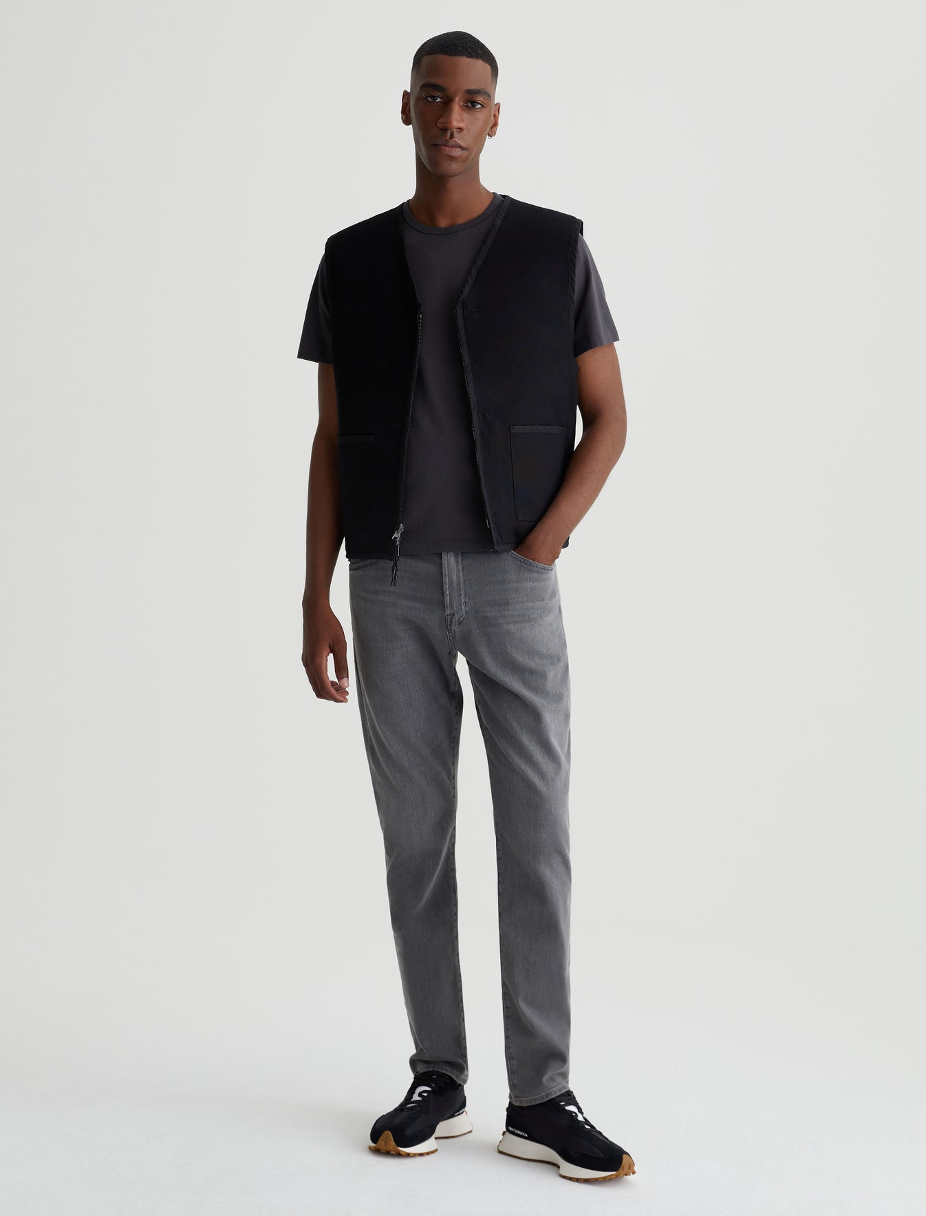 Bryce Crew Smooth Slate Classic Crew Neck Men Top Photo 2