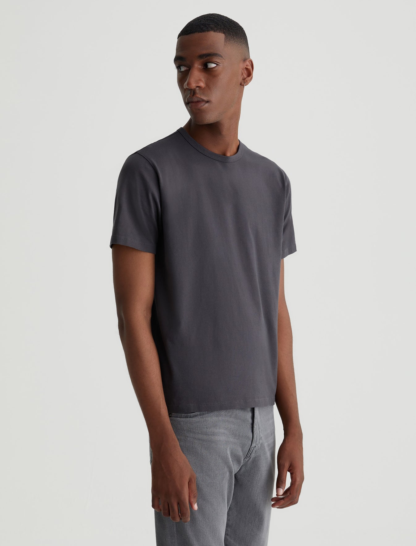 Bryce Crew Smooth Slate Classic Crew Neck Men Top Photo 3