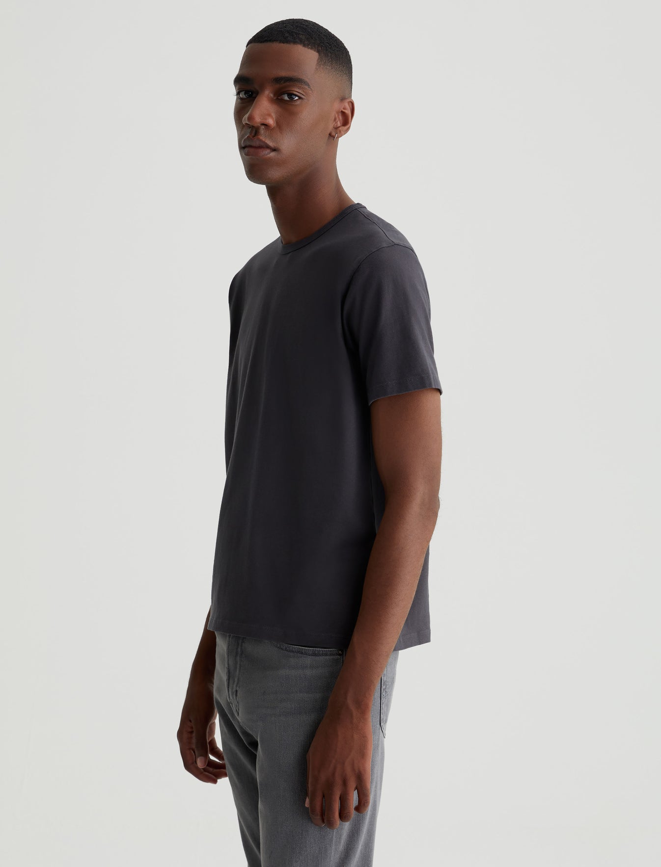 Bryce Crew Smooth Slate Classic Crew Neck Men Top Photo 4