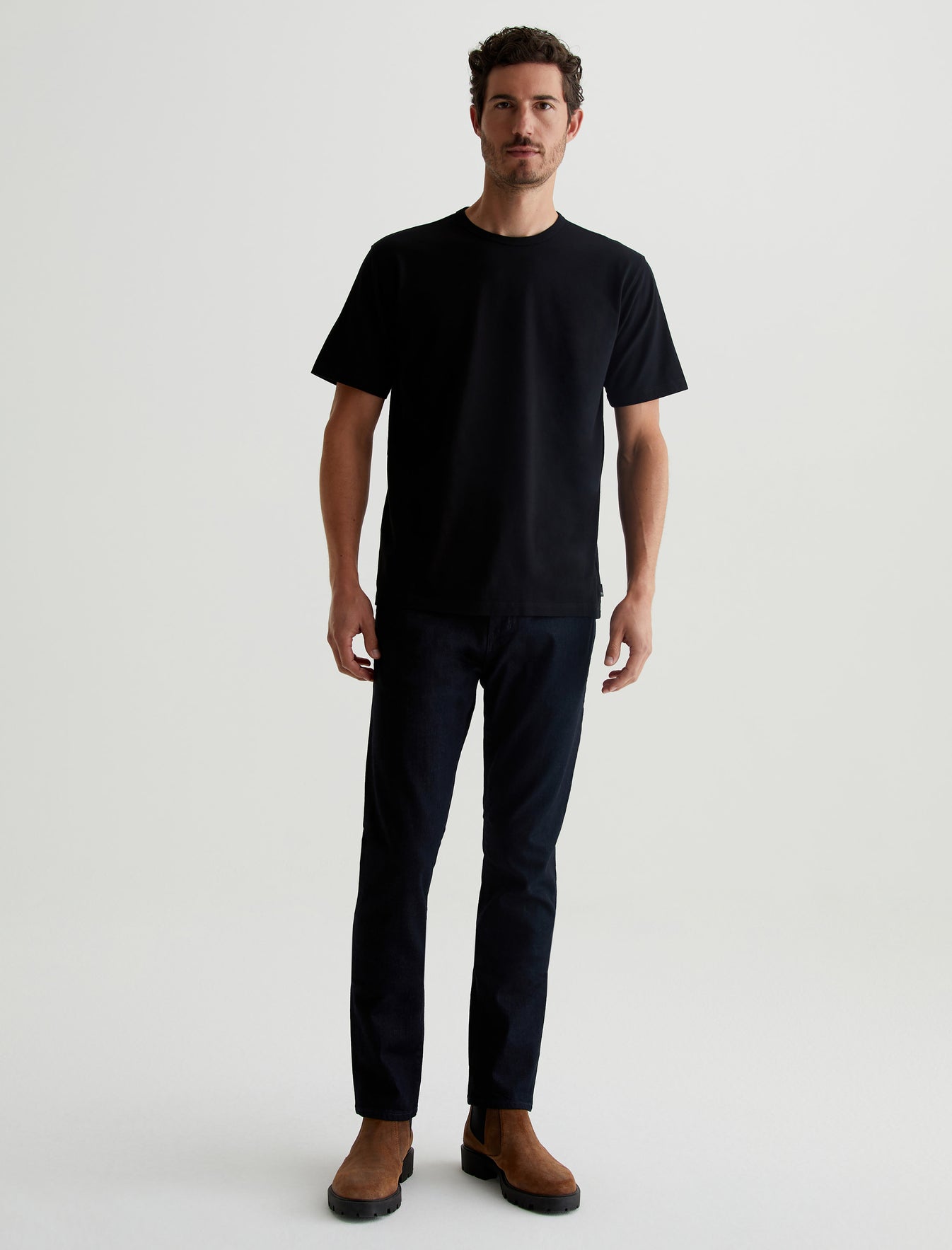 Bryce Crew True Black Classic Fit Short Sleeve Crew Neck T-Shirt Mens Top Photo 4