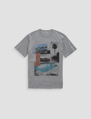Bryce Crew Poolside View Heather Grey Classic Fit S/S Crew Neck T-Sh Men Top Photo 9