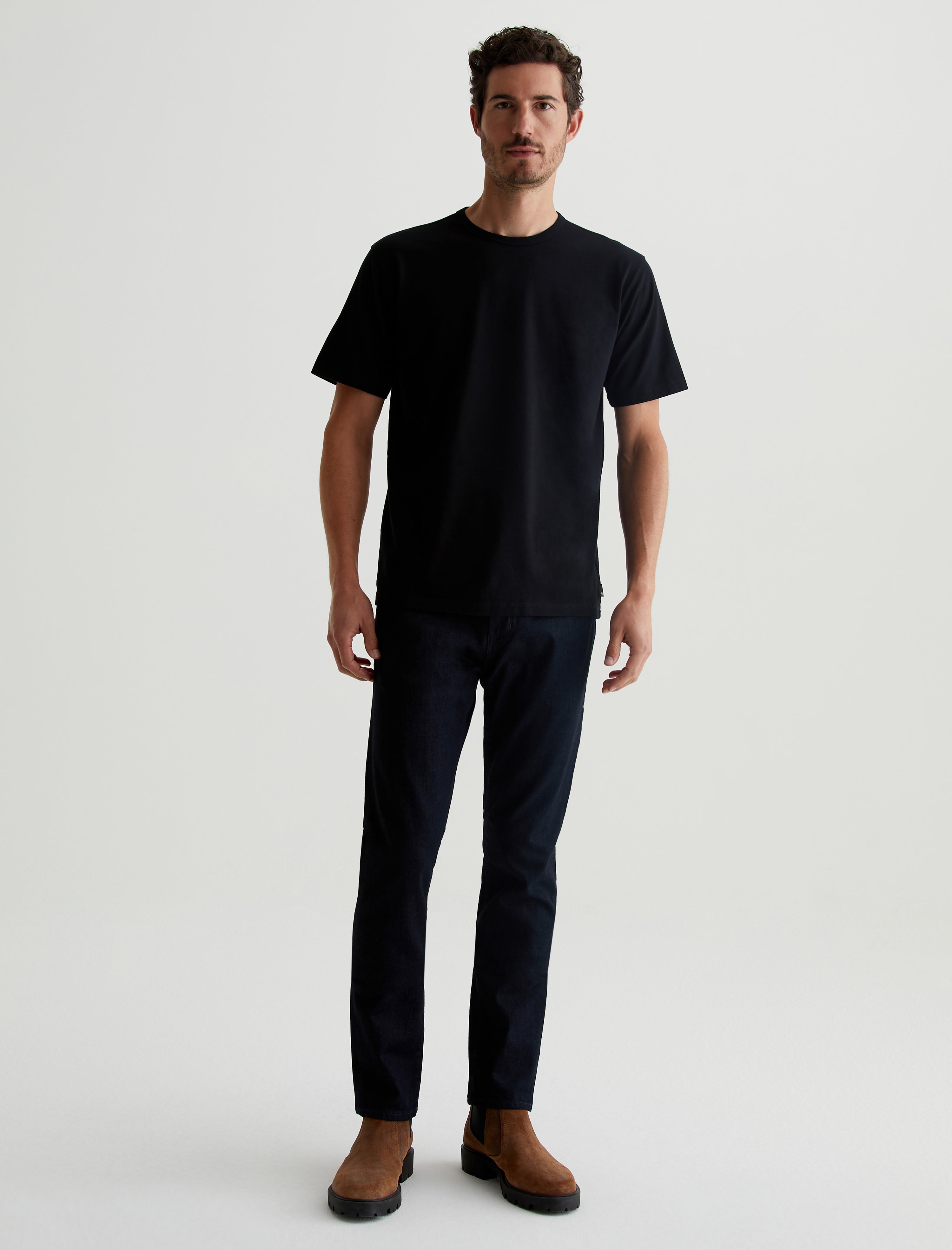 Bryce Crew True Black Classic Crew Neck T-Shirt Men Top Photo 4