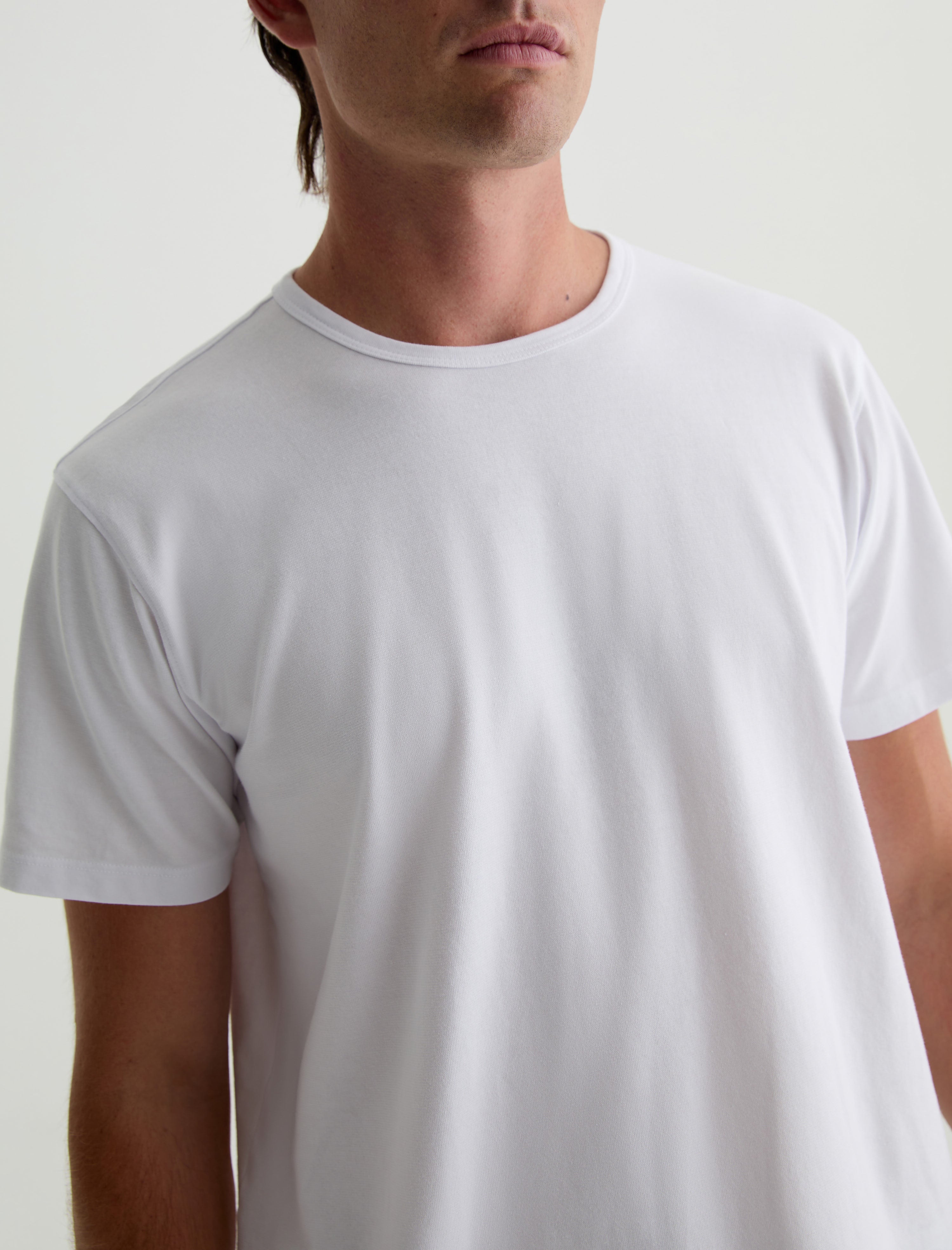 Bryce Crew True White Classic Crew Neck T-Shirt Men Top Photo 2