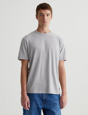 Wesley Crew Heather Grey Relaxed T-Shirt Men Top Photo 1