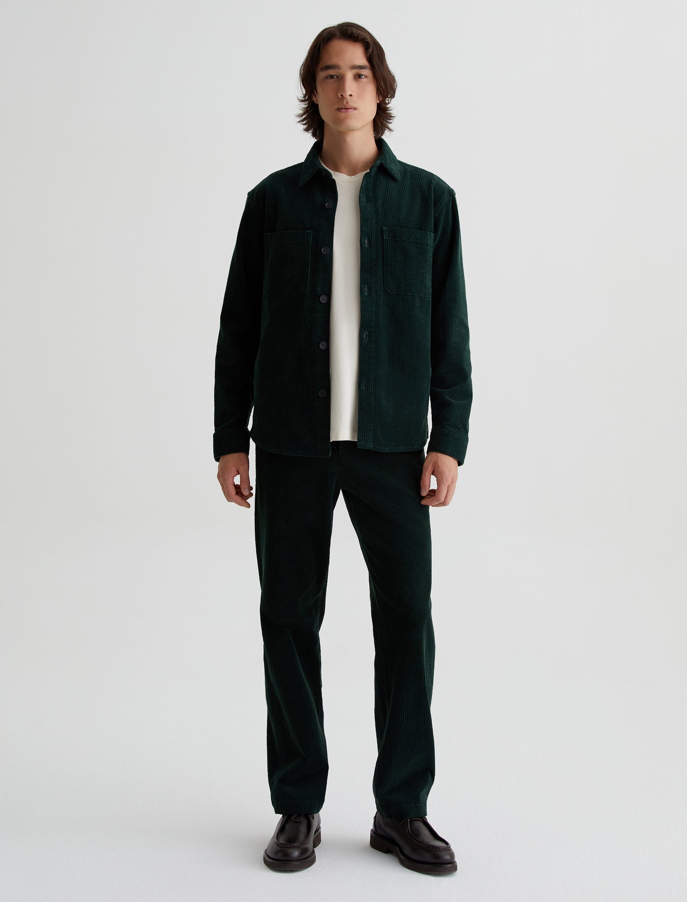 Elias Hidden Pine Oversized Fit Shirt Jacket Mens Top Photo 4
