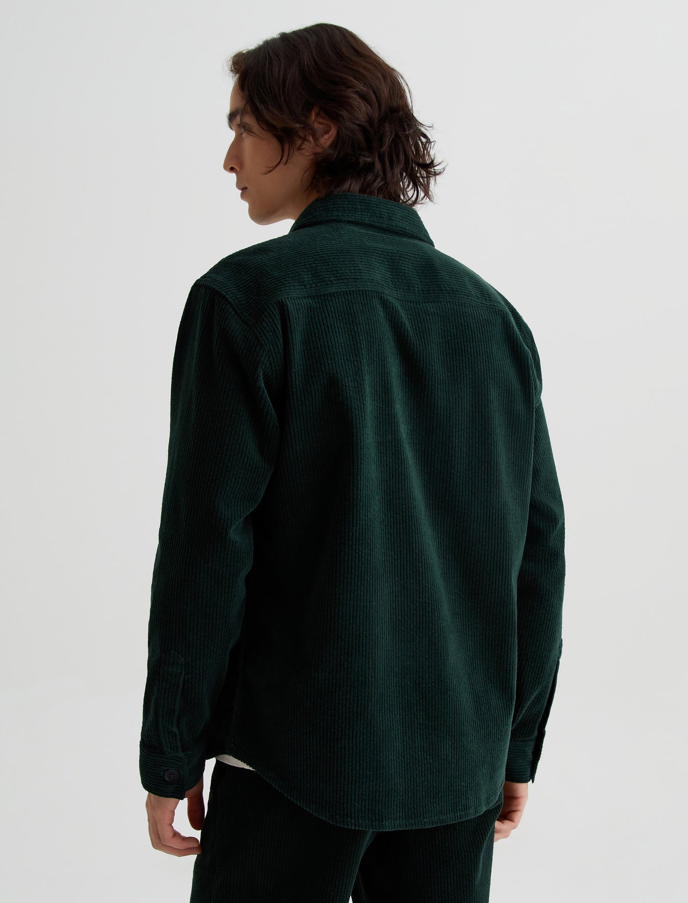 Elias Hidden Pine Oversized Fit Shirt Jacket Mens Top Photo 6