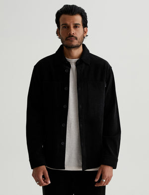 Elias True Black Oversized Fit Shirt Jacket Mens Top Photo 1