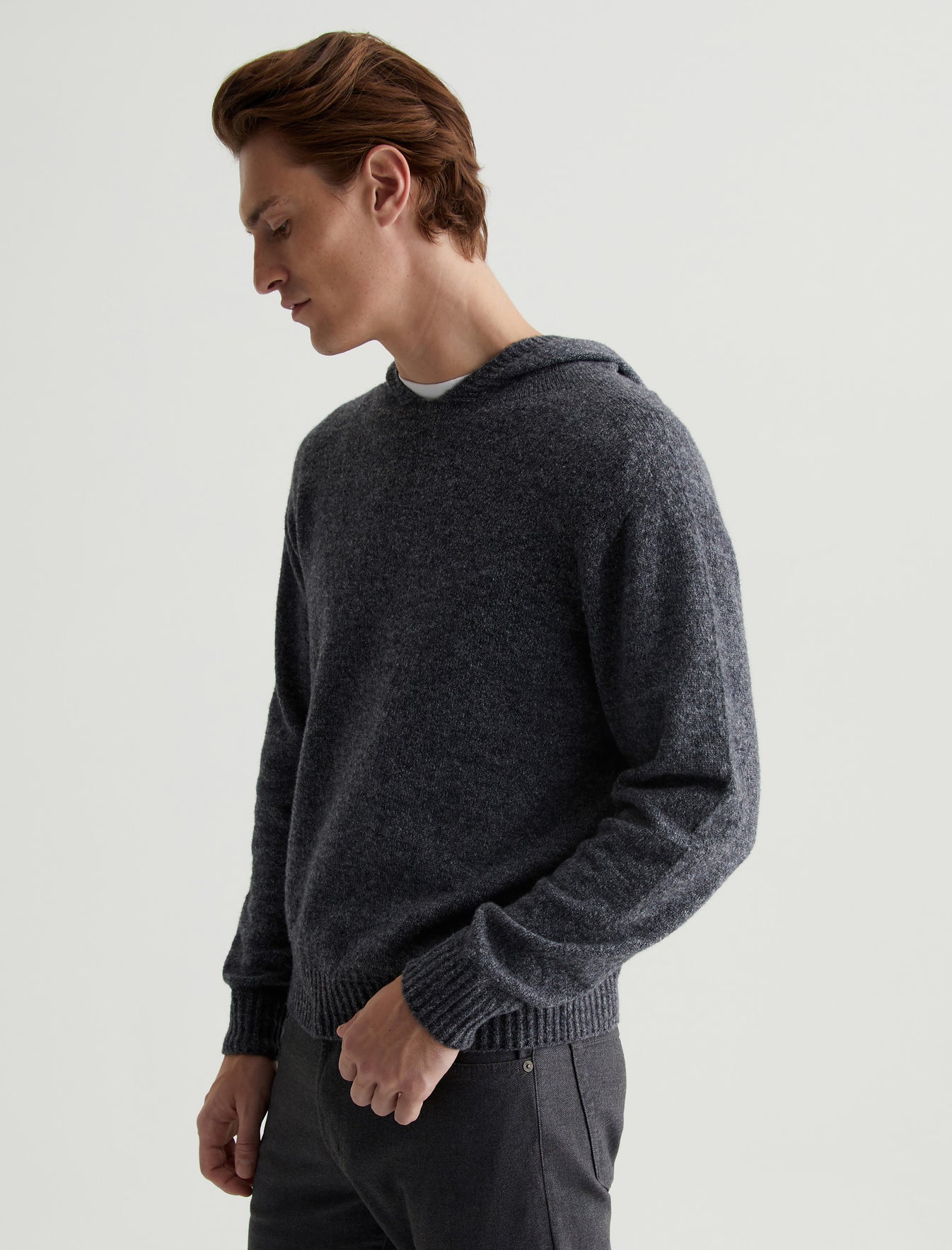Cason Hoodie Heather Charcoal Classic Hooded Sweater Photo 1