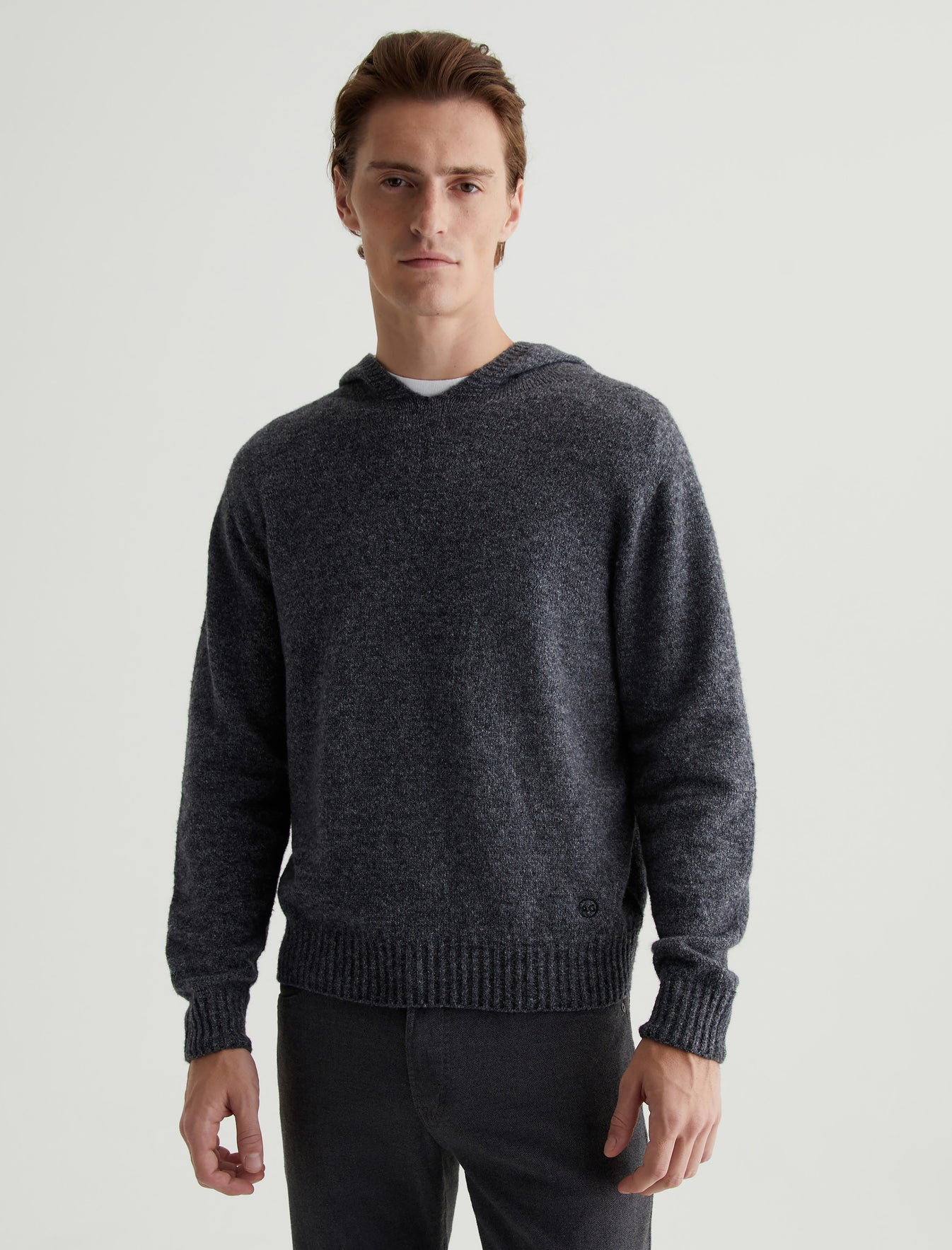 Cason Hoodie Heather Charcoal Classic Hooded Sweater Photo 2