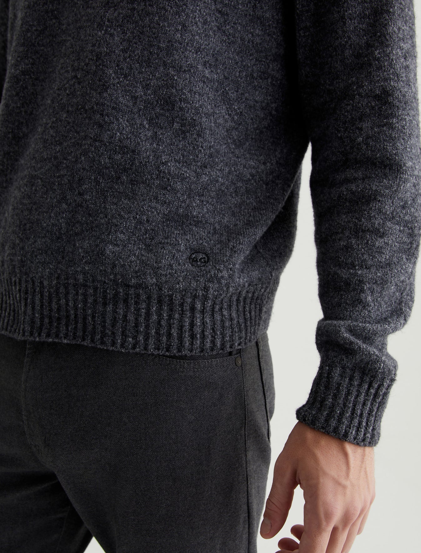 Cason Hoodie Heather Charcoal Classic Hooded Sweater Photo 3