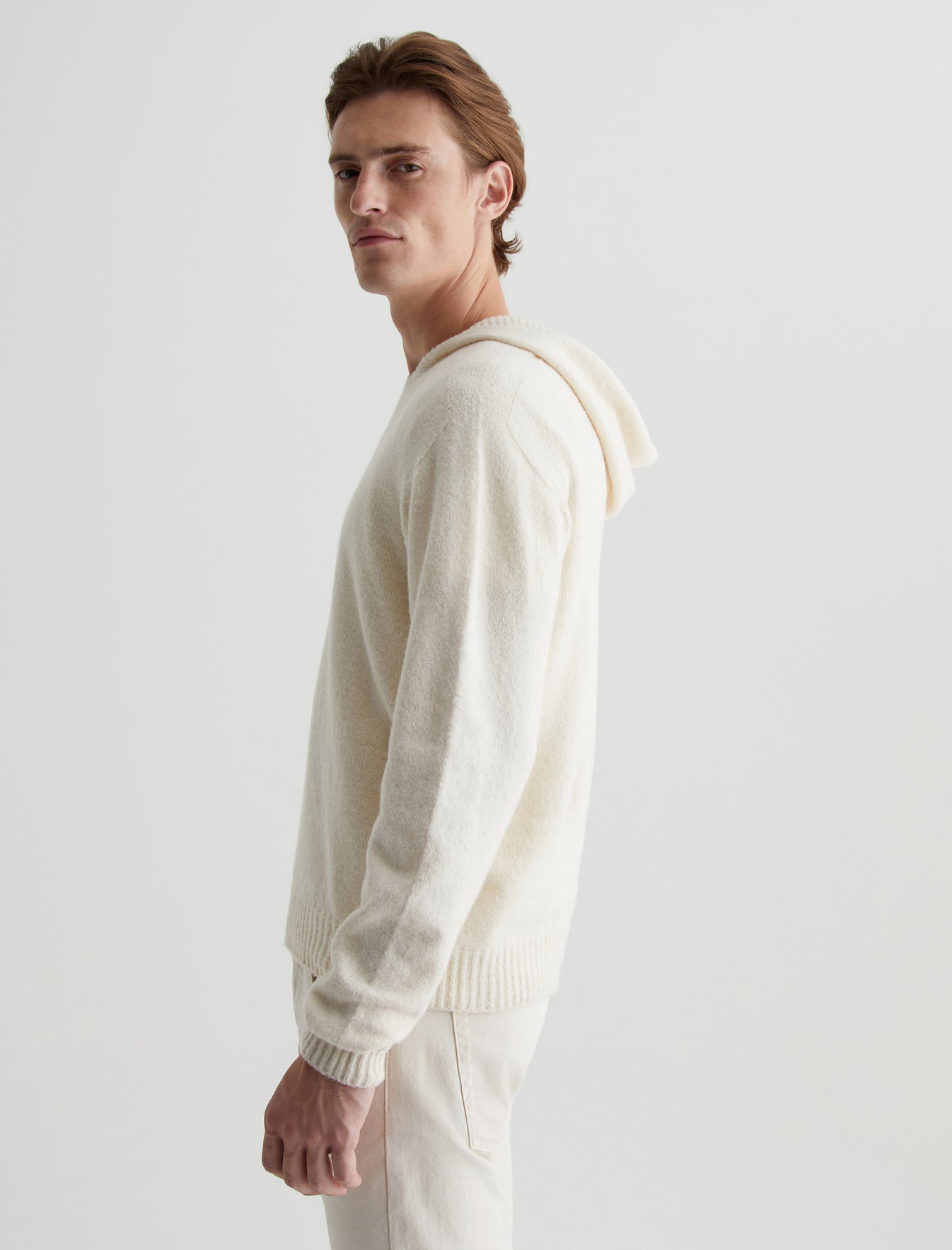 Cason Hoodie Ivory Dust Classic Hooded Sweater Photo 1