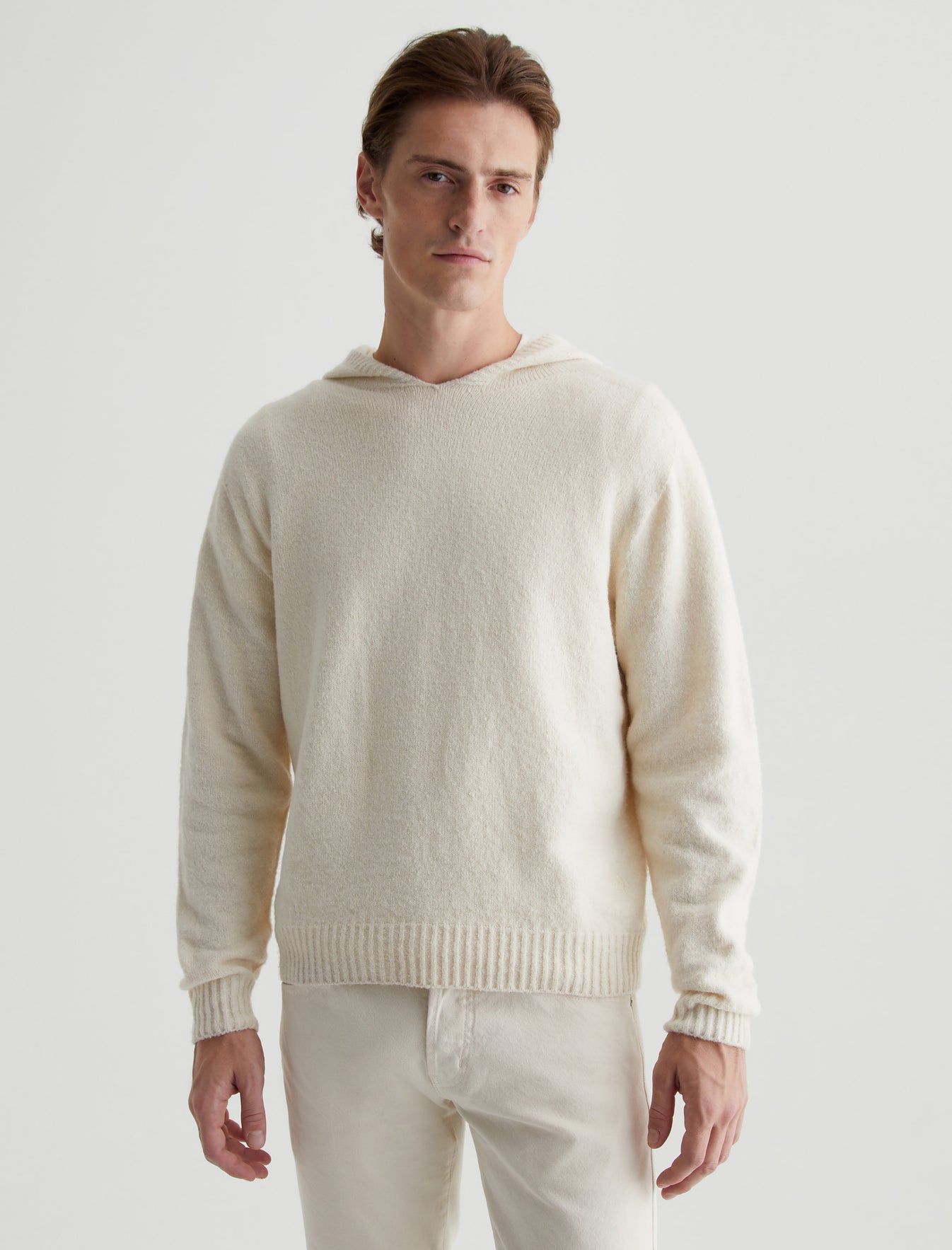 Cason Hoodie Ivory Dust Classic Hooded Sweater Photo 2